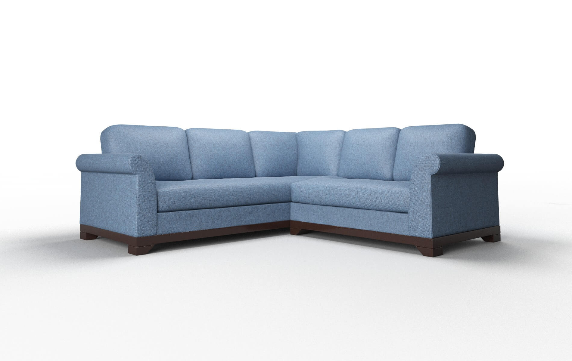 Denver Clyde deep_ocean Sectional Espresso Legs  1