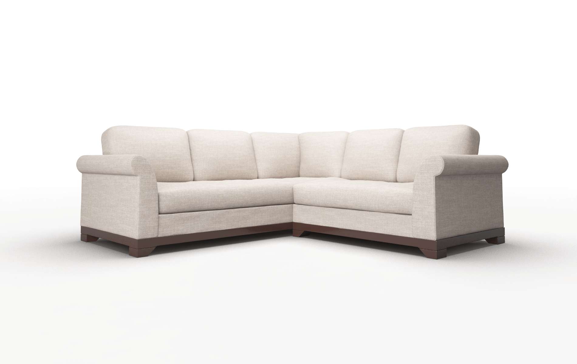 Denver Clyde Dolphin Sectional espresso legs 1