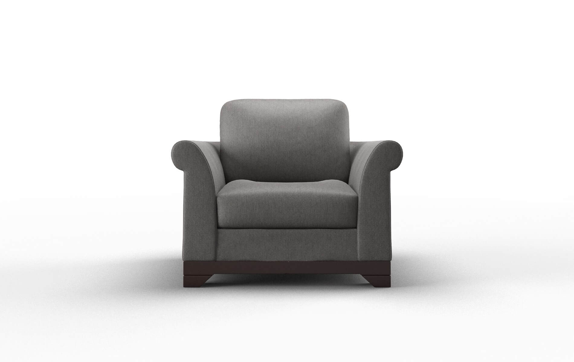 Denver Cosmo charcoal Chair Espresso Legs  1