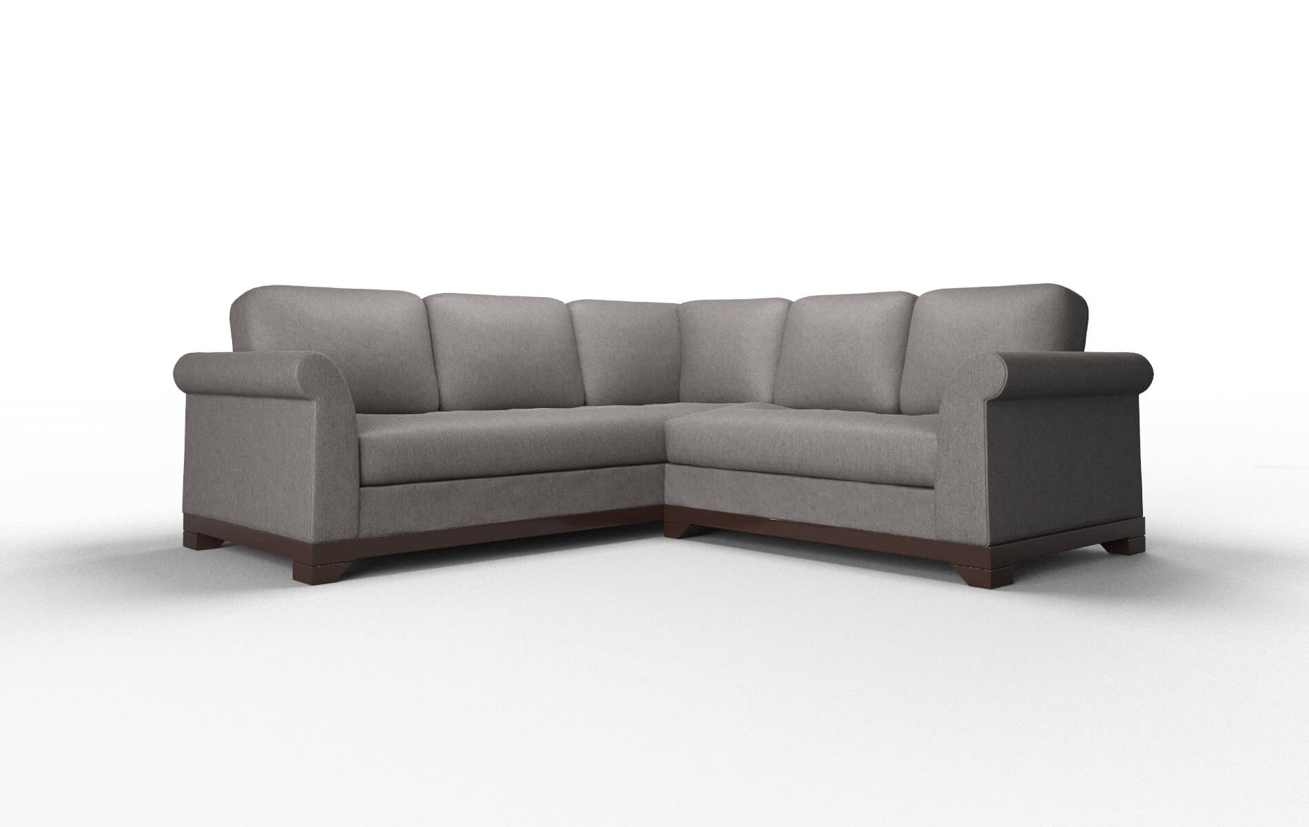 Denver Cosmo Charcoal Sectional espresso legs 1