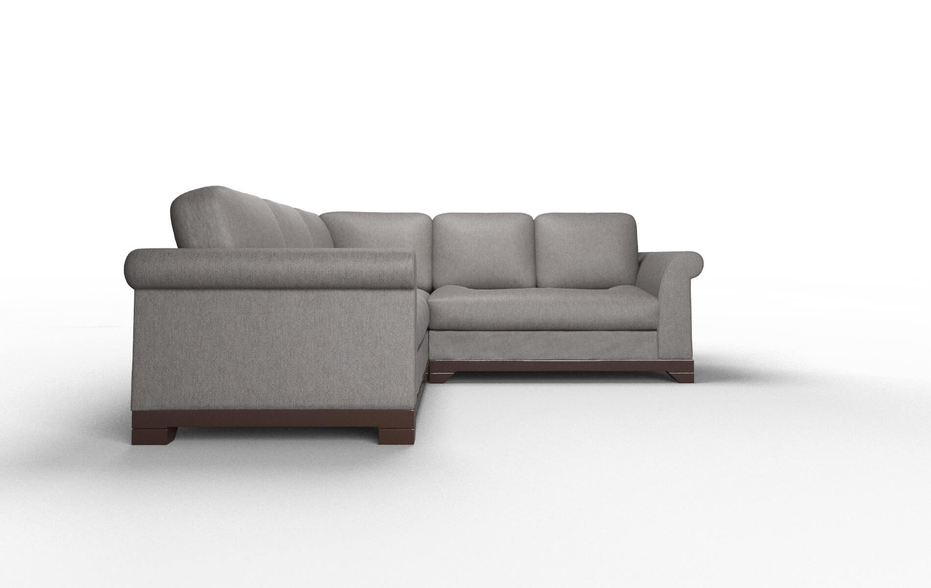 Denver Cosmo Charcoal Sectional espresso legs 2