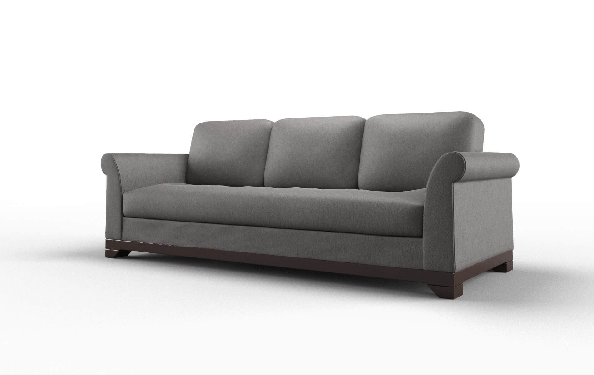 Denver Cosmo Charcoal Sofa espresso legs 4
