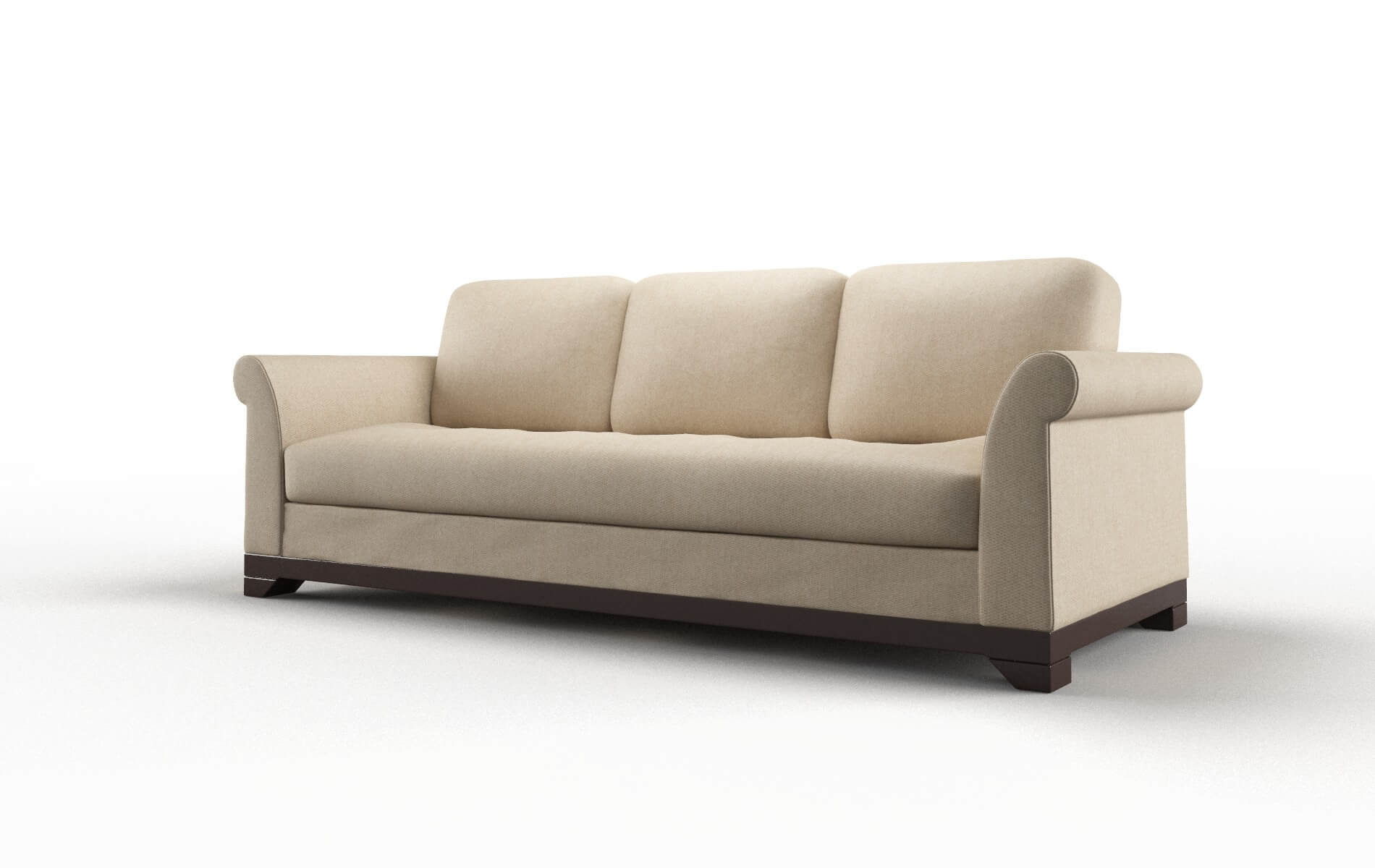 Denver Cosmo Fawn Sofa espresso legs 4
