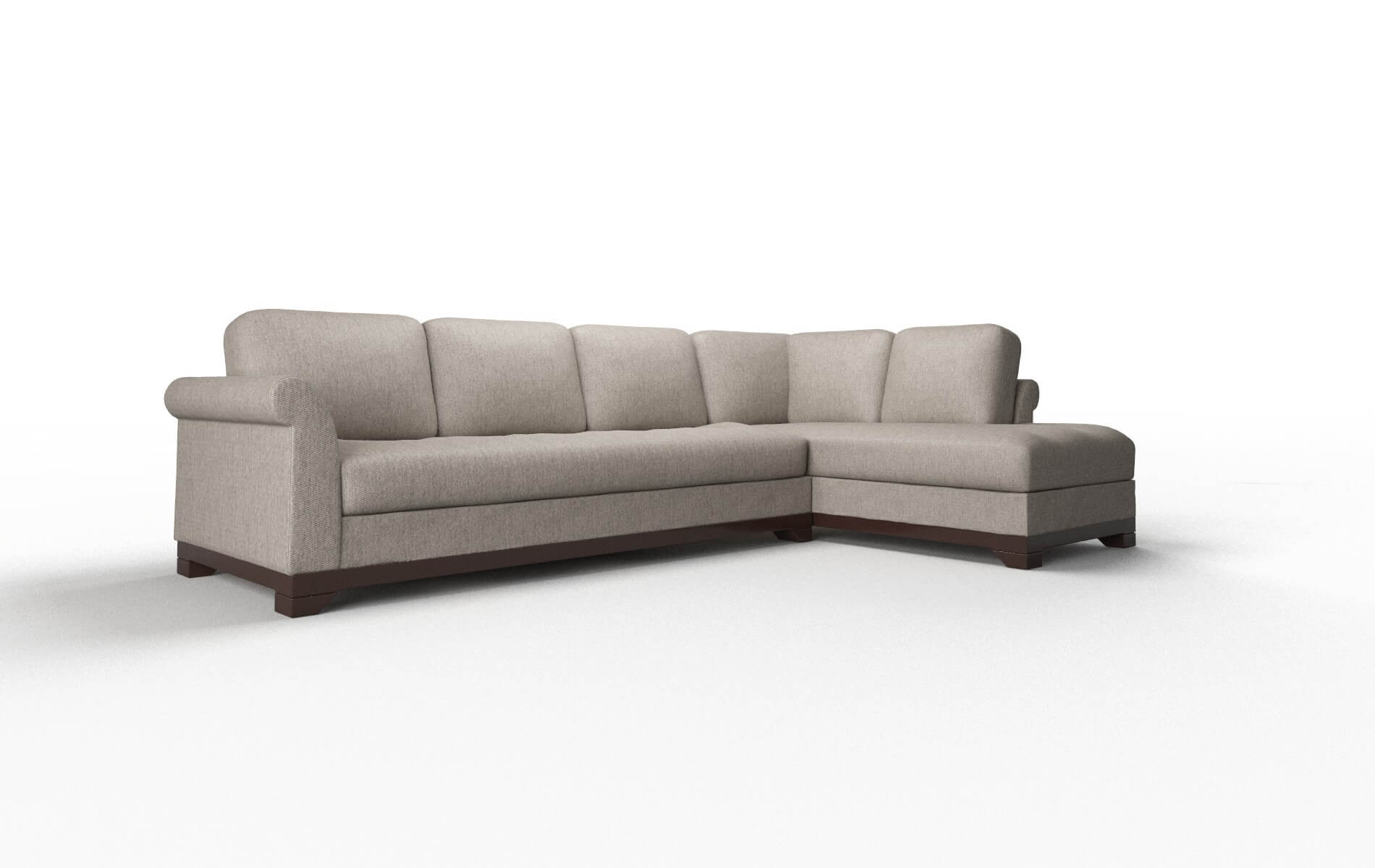 Denver Cosmo Taupe Panel espresso legs 2