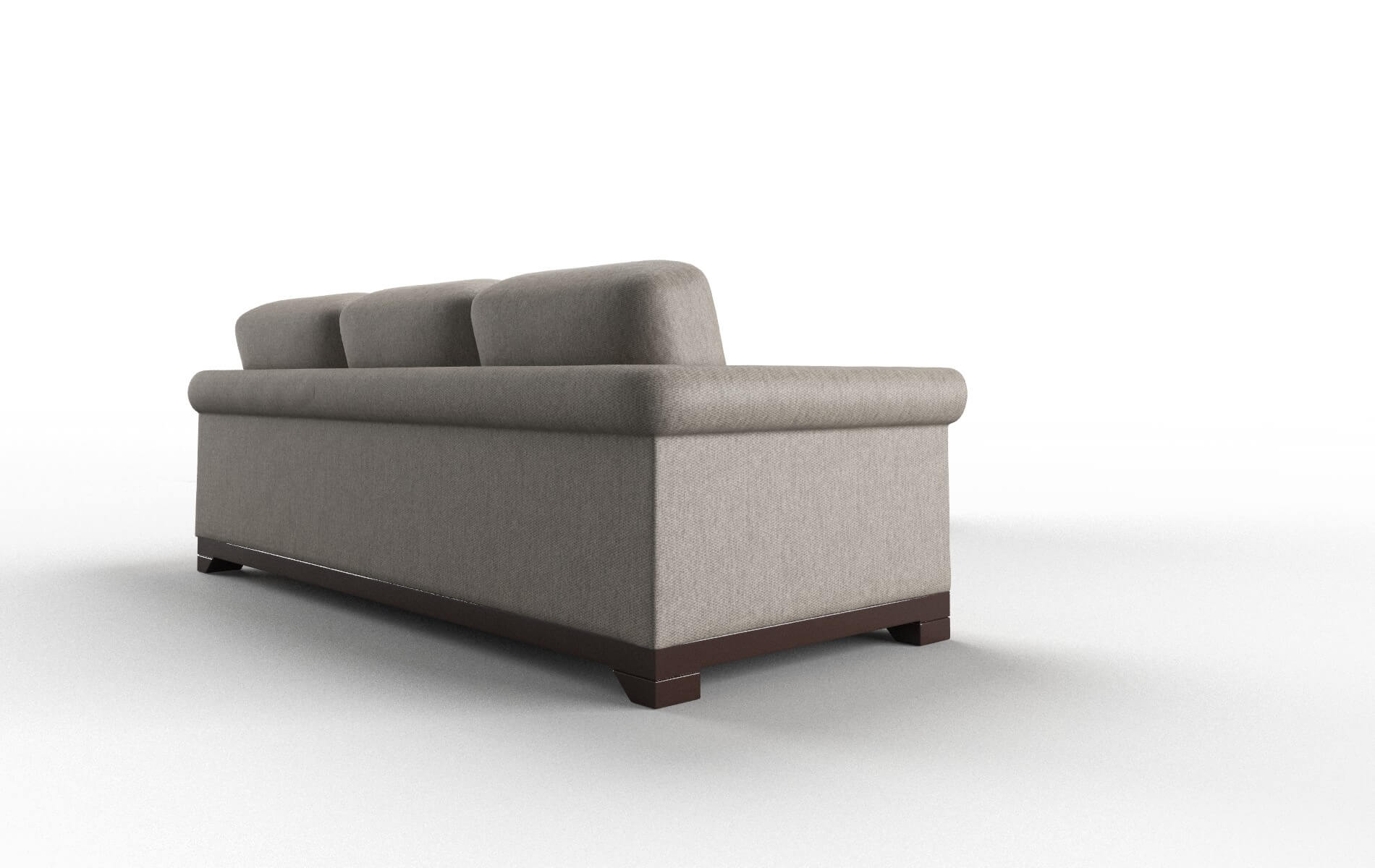 Denver Cosmo Taupe Sectional espresso legs 3