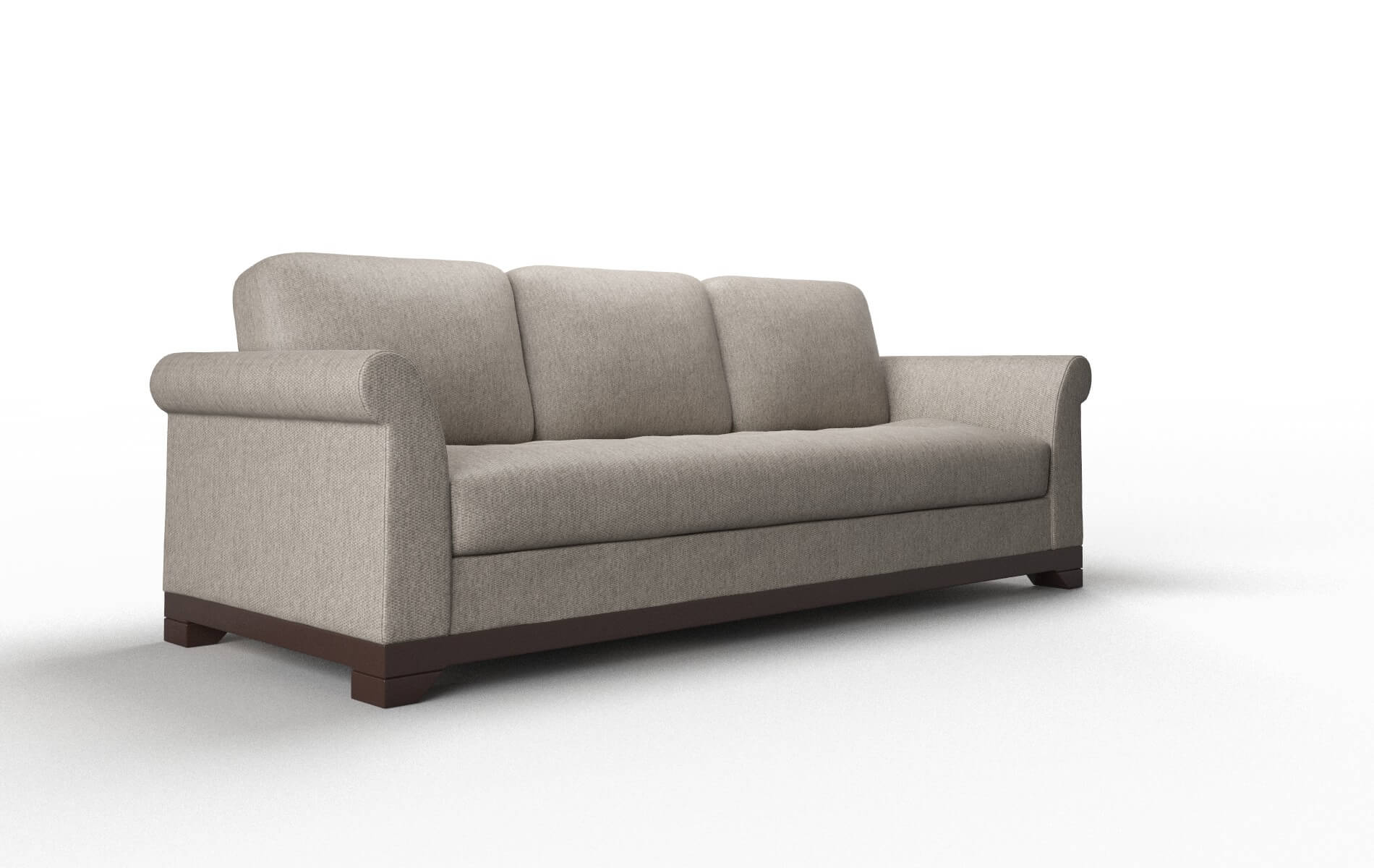 Denver Cosmo Taupe Sofa espresso legs 2