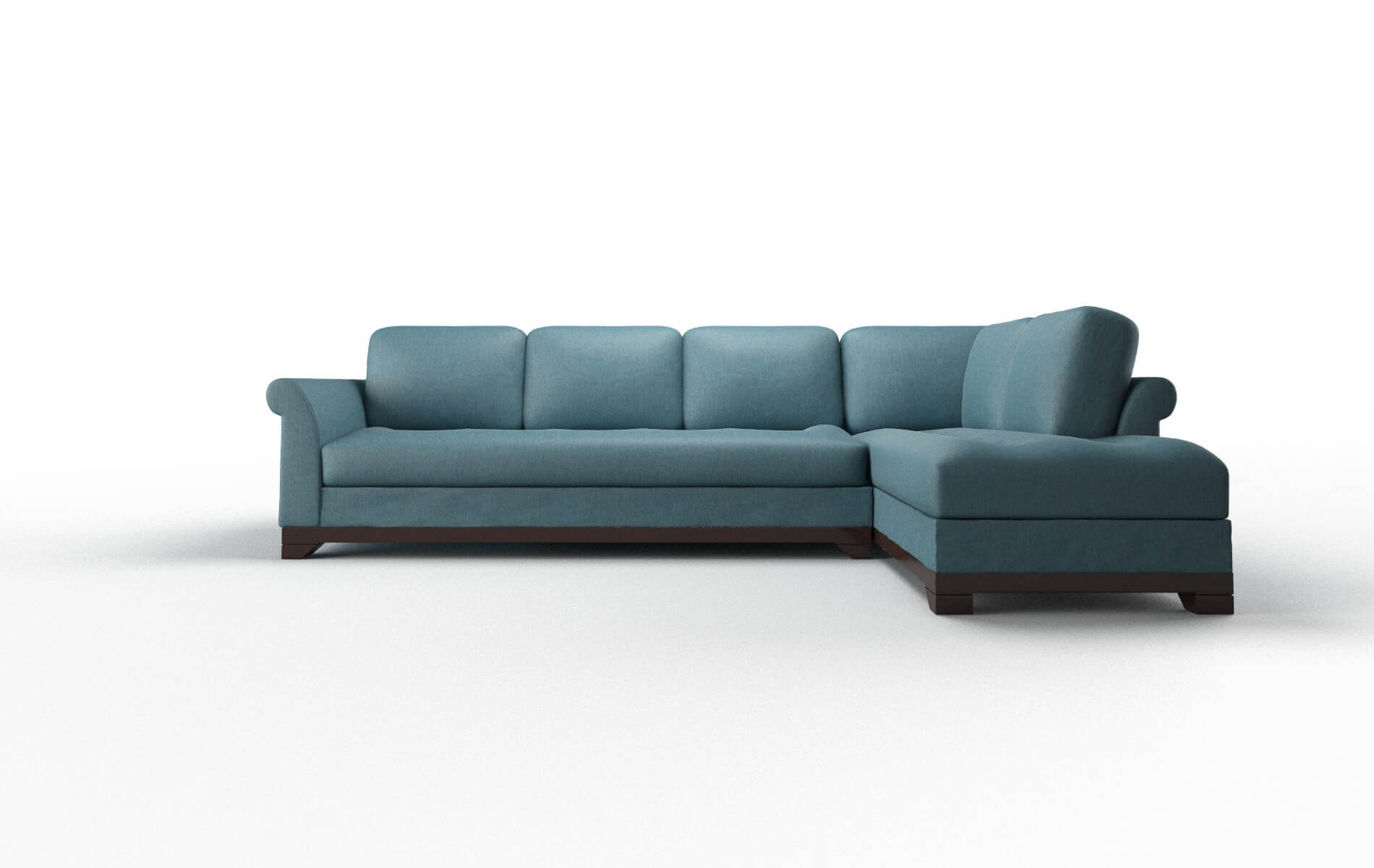 Denver Cosmo Teal Panel espresso legs 1