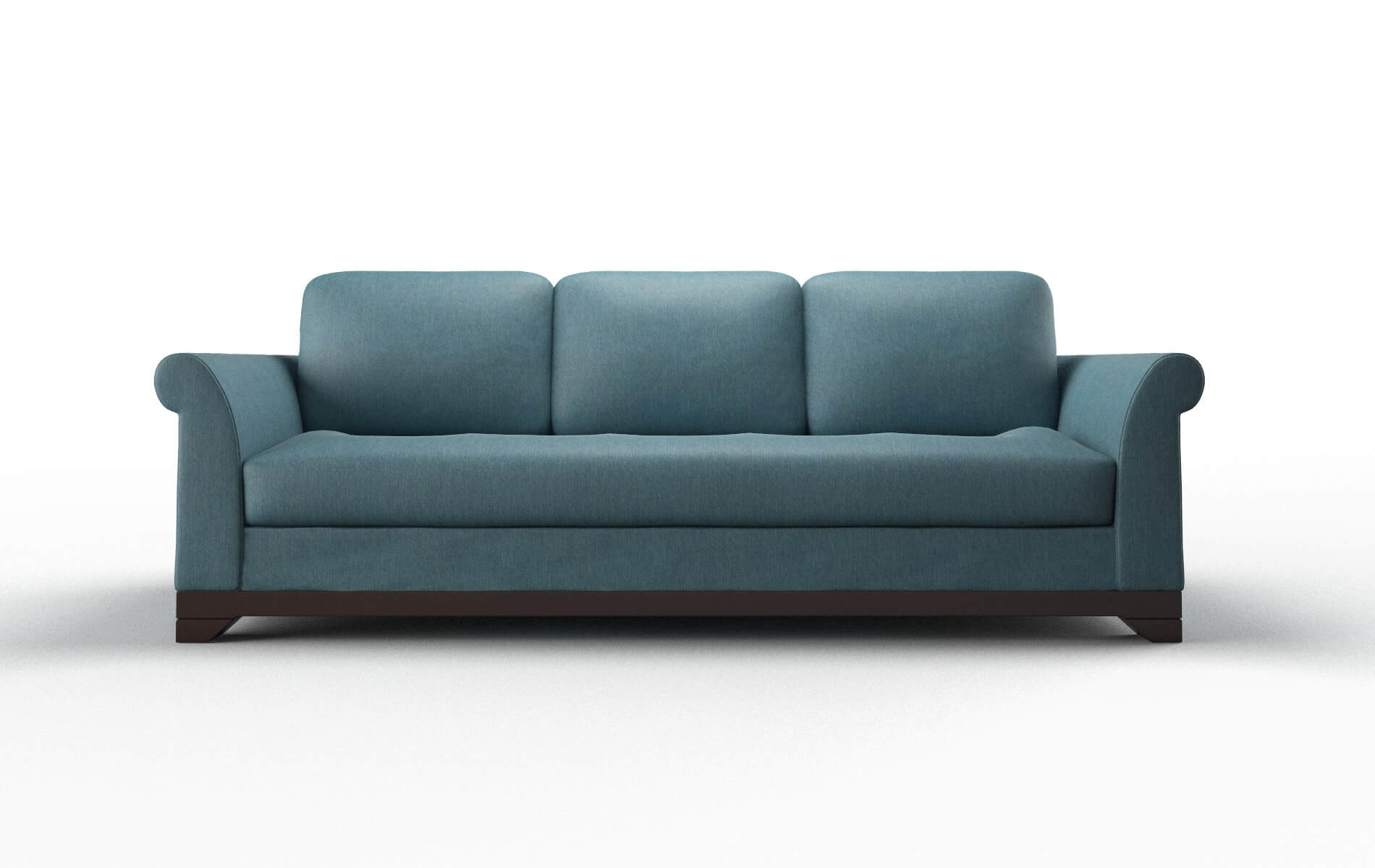 Denver Cosmo Teal Sofa espresso legs 1