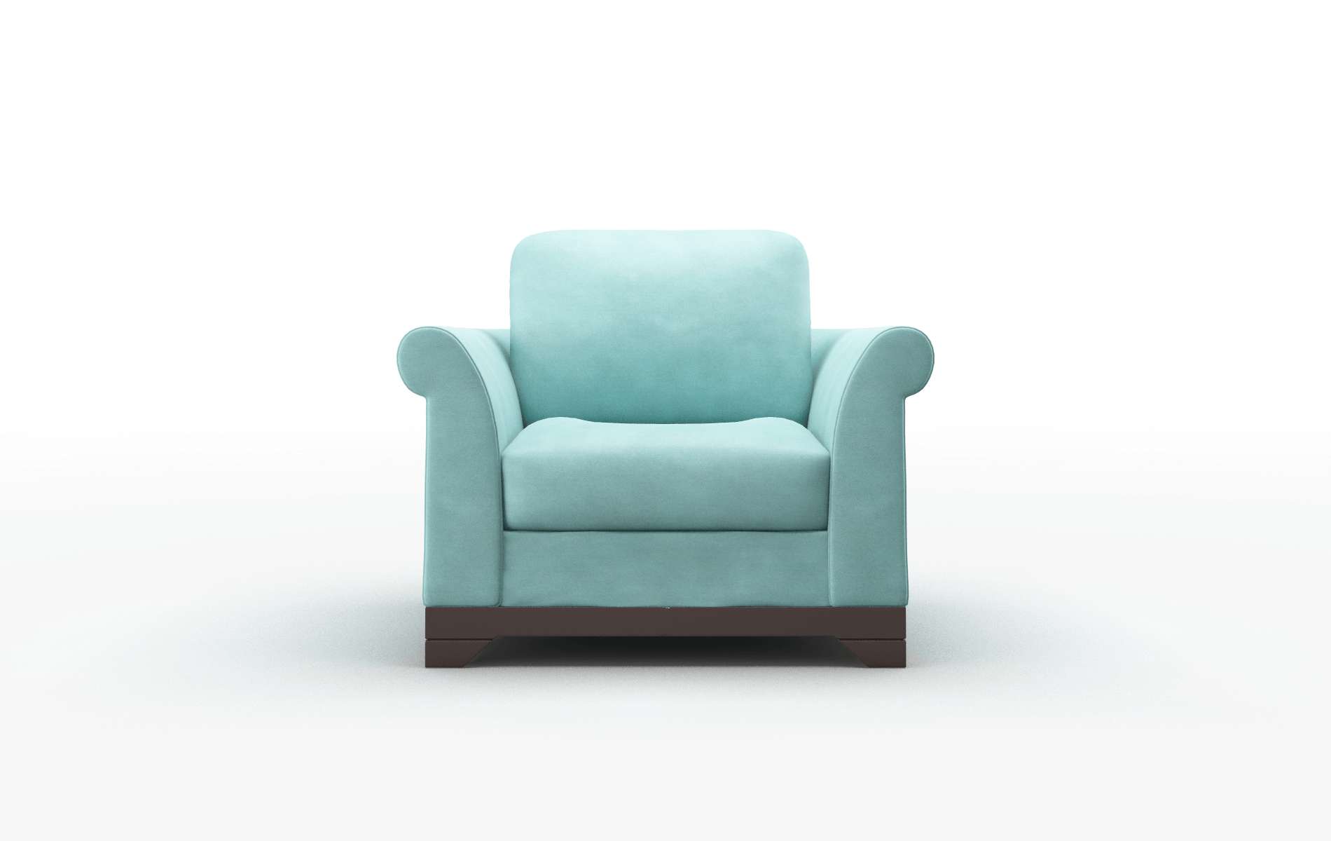 Denver Curious Turquoise Chair espresso legs 1