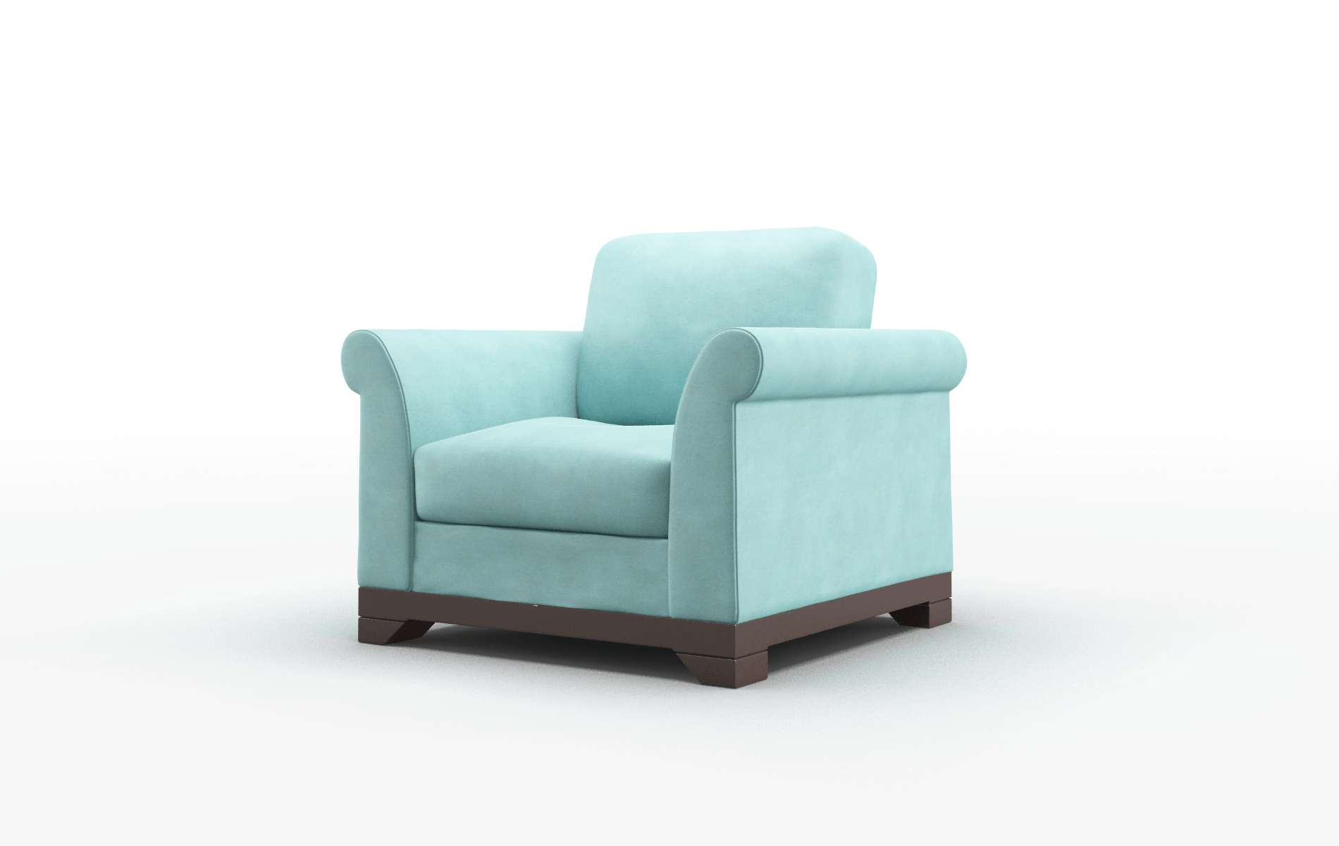 Denver Curious Turquoise Chair espresso legs 4