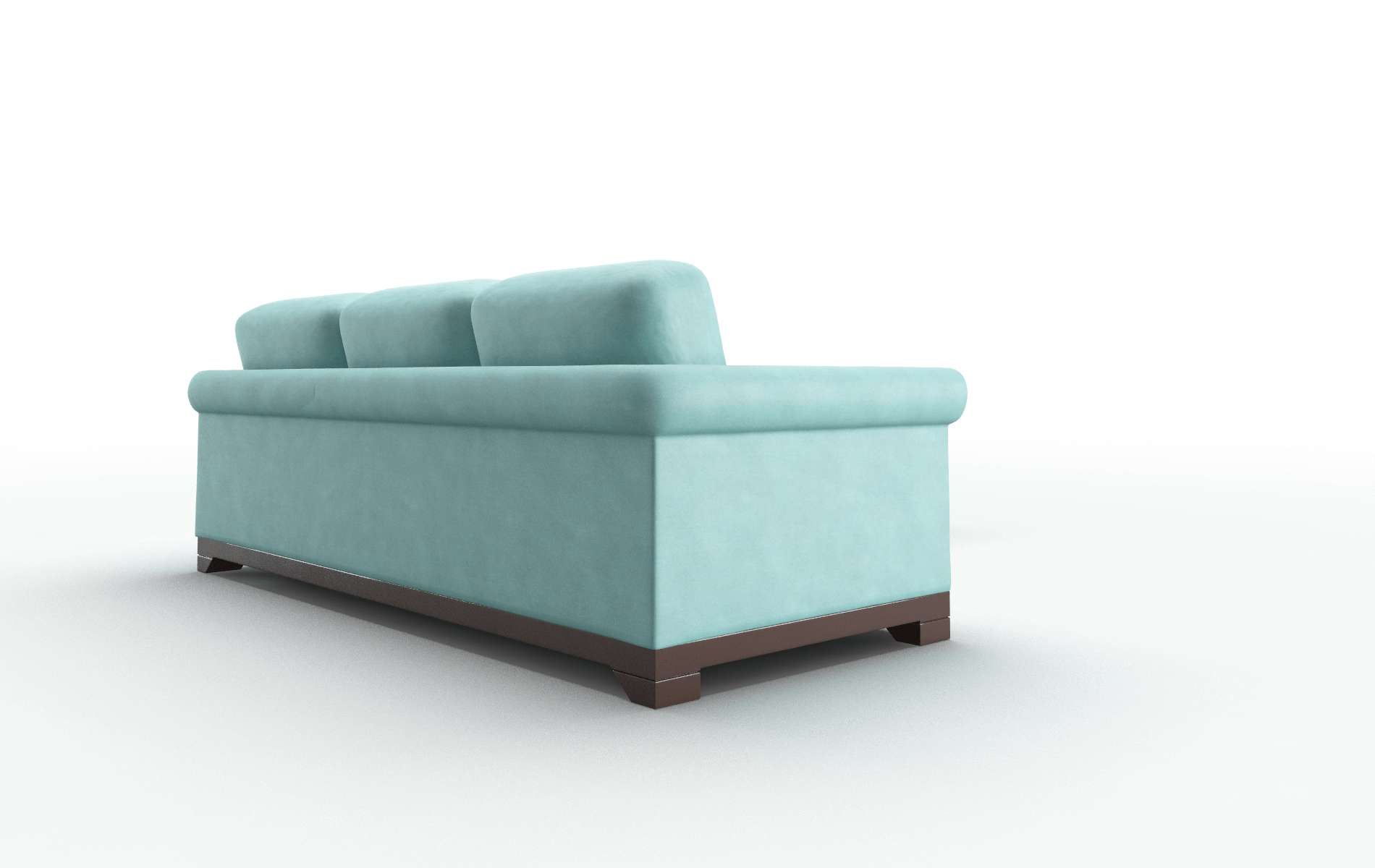 Denver Curious Turquoise Sectional espresso legs 3