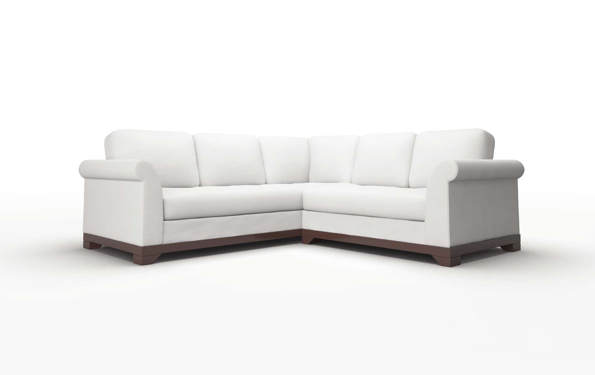 Denver Dawson Platinum Sectional espresso legs 1