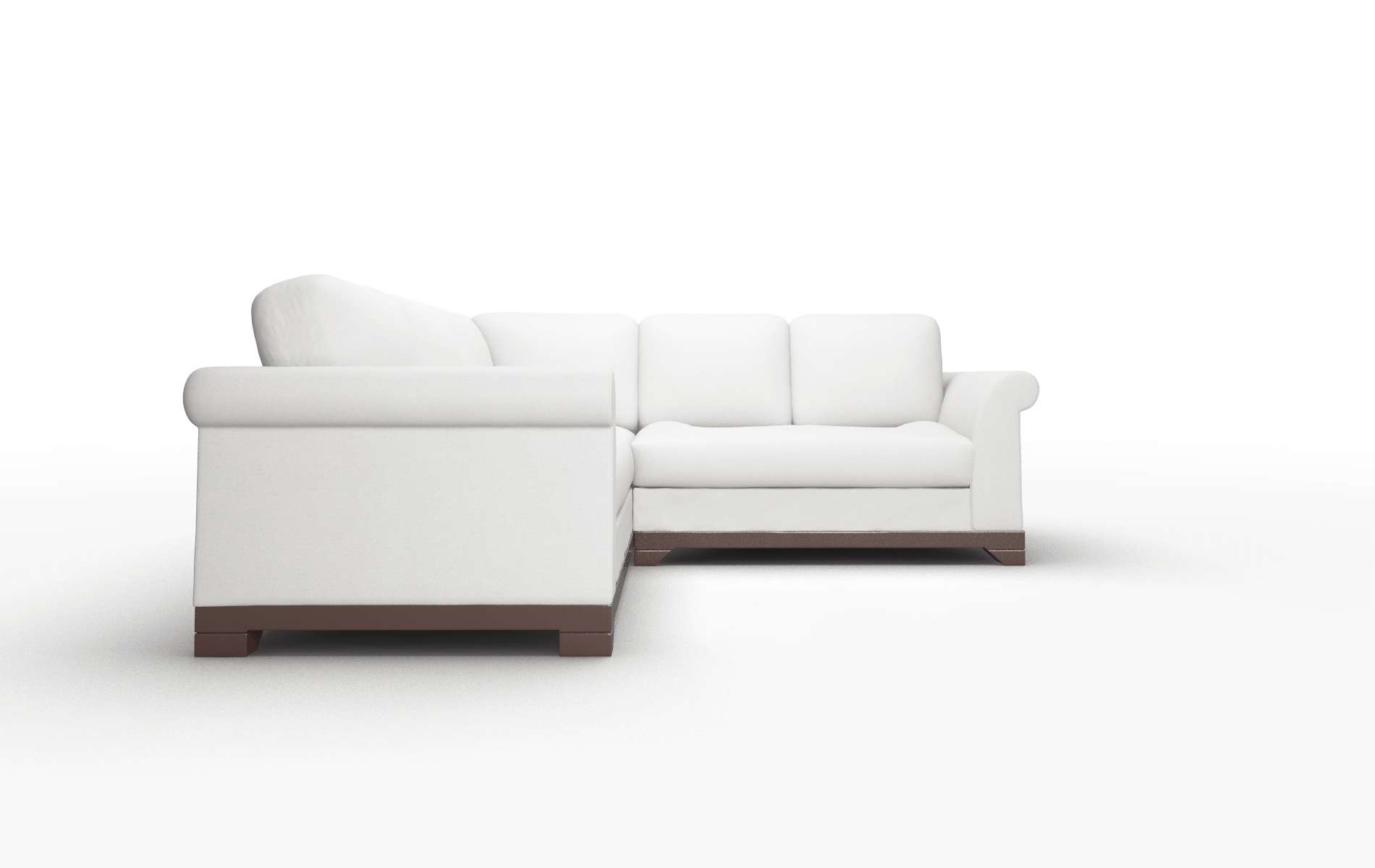 Denver Dawson Platinum Sectional espresso legs 2