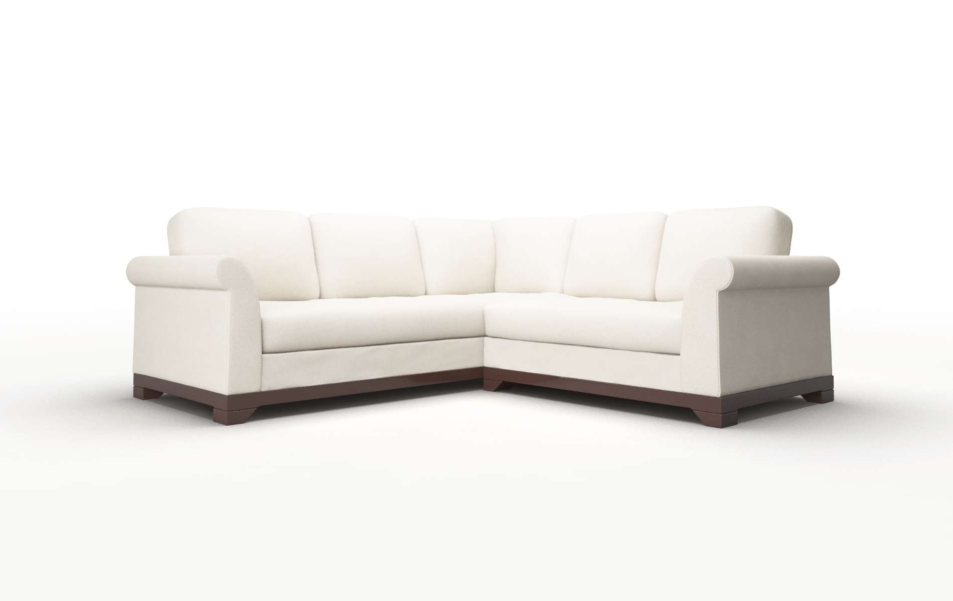 Denver Dawson Sand Sectional espresso legs 1