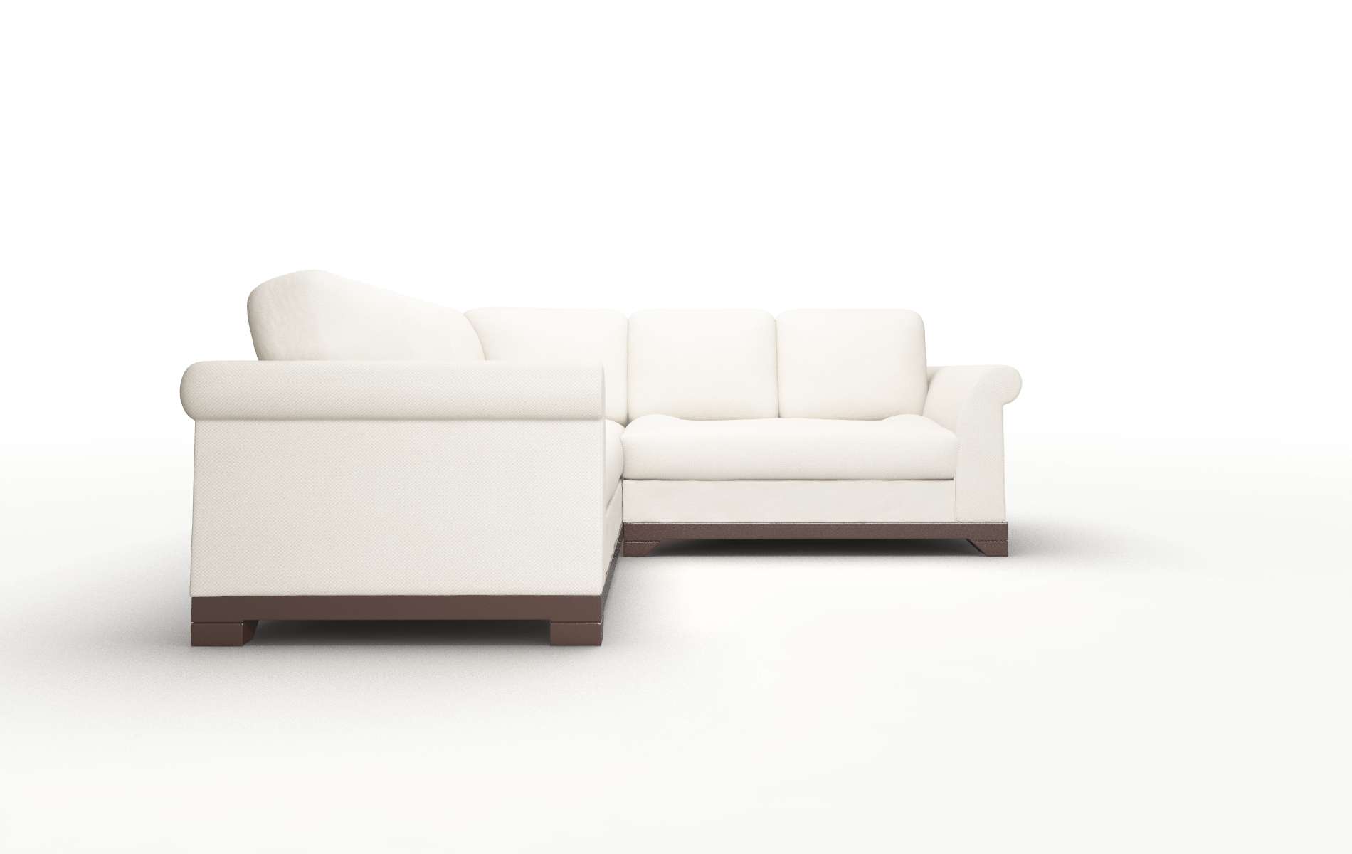 Denver Dawson Sand Sectional espresso legs 2
