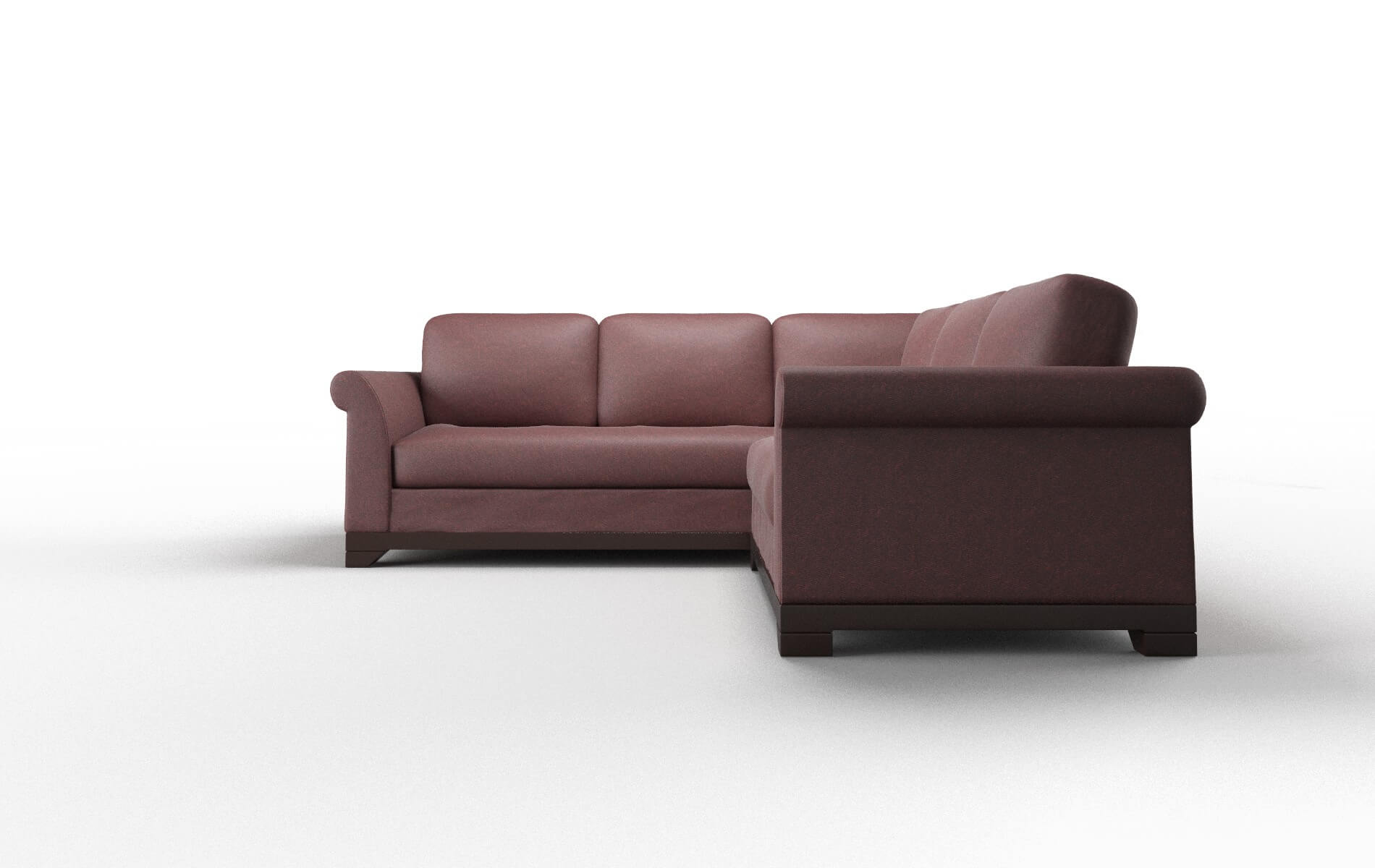 Denver Derby Berry Sectional espresso legs 5
