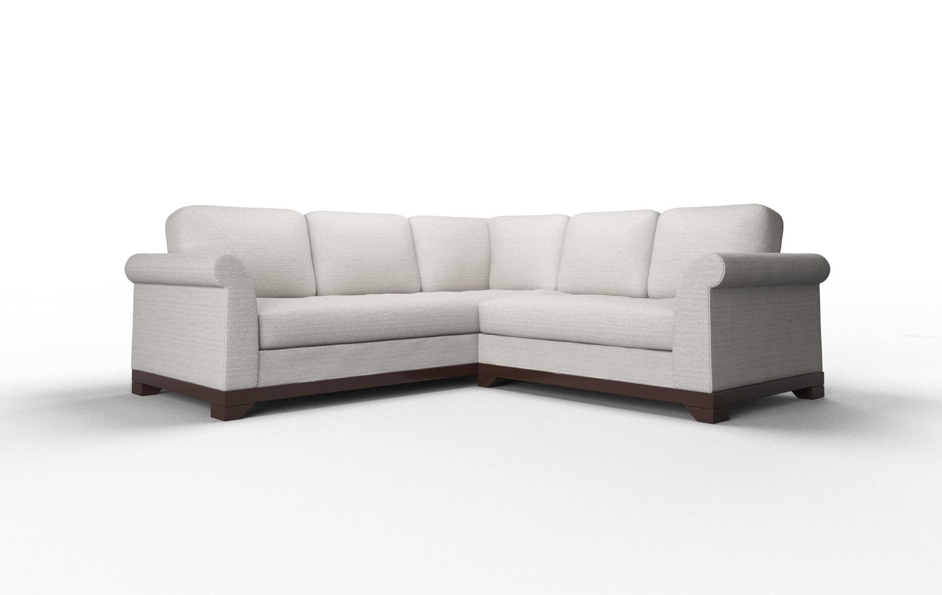 Denver Derby grey Sectional Espresso Legs  1