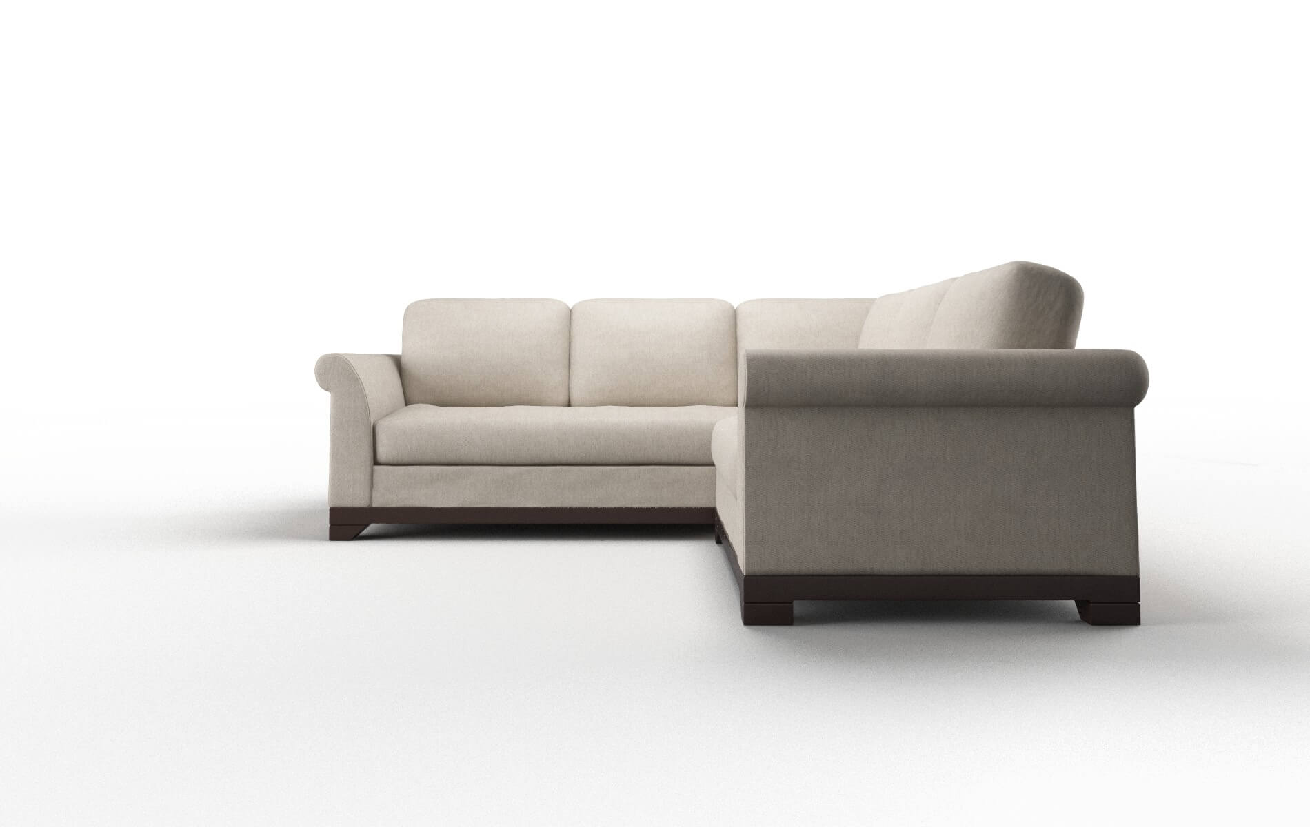 Denver Derby Linen Sectional espresso legs 5