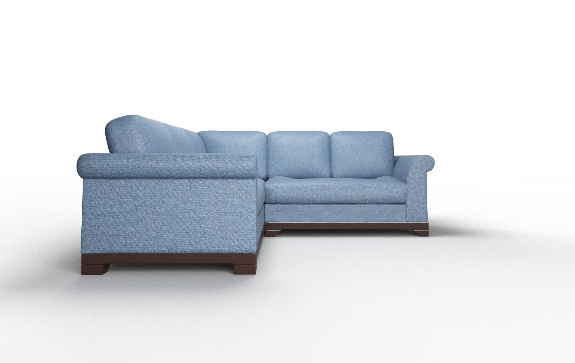 Denver Derby Navy Sectional espresso legs 2