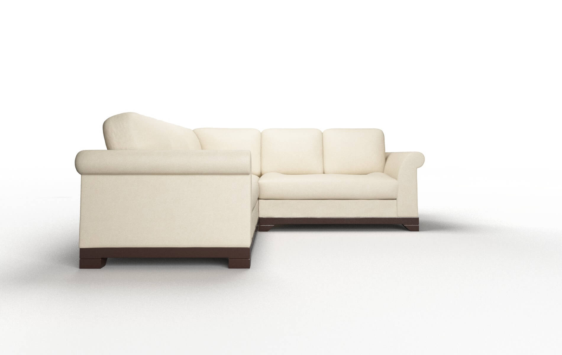 Denver Dream_d Almond Sectional espresso legs 2