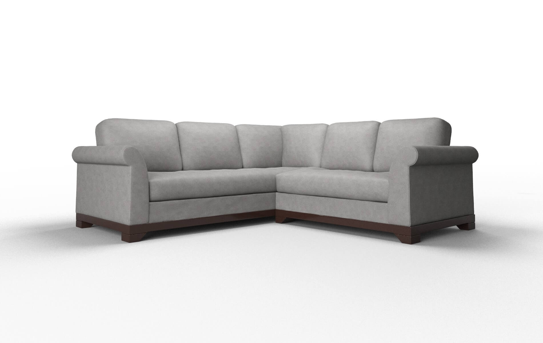 Denver Dream_d Charcoal Sectional espresso legs 1