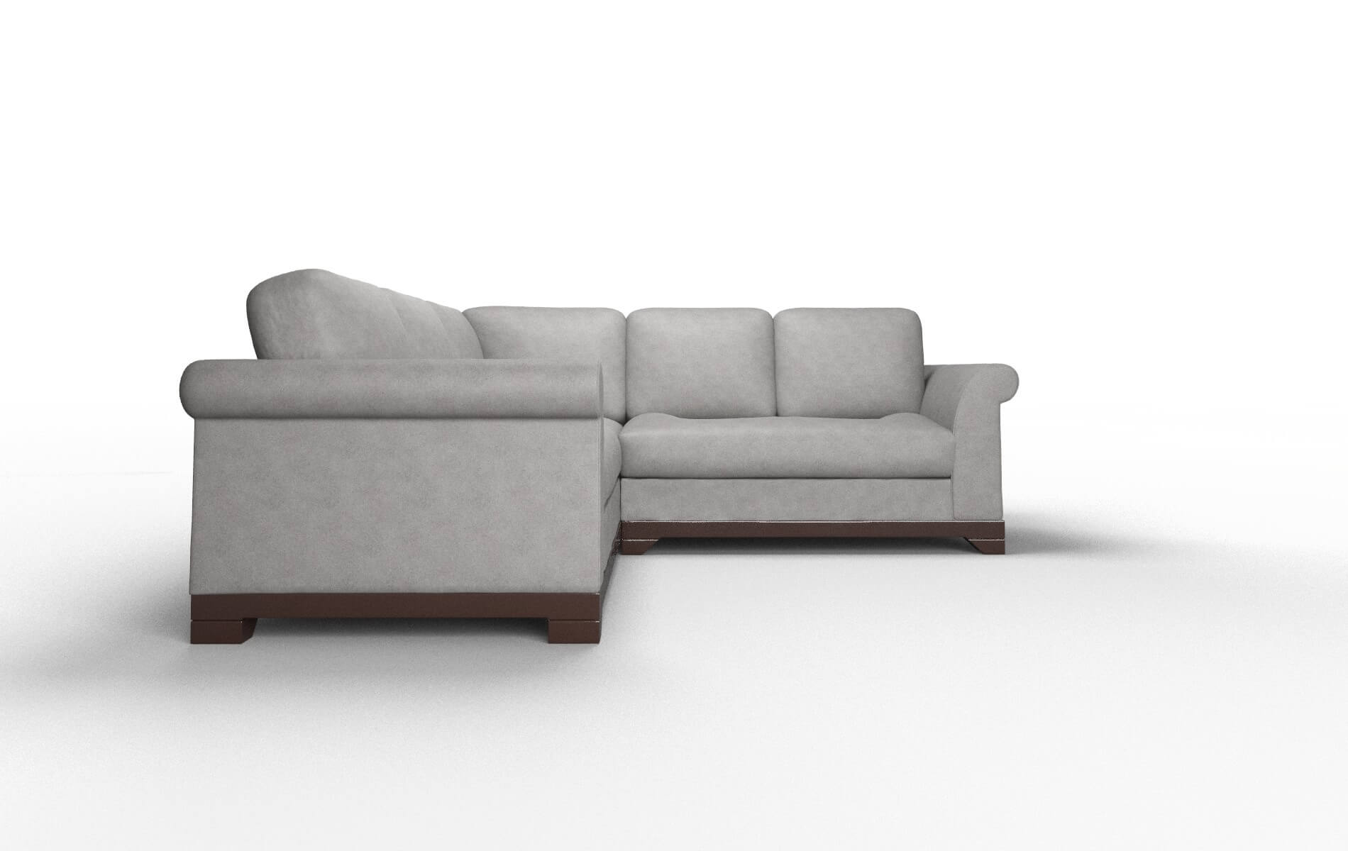 Denver Dream_d Charcoal Sectional espresso legs 2