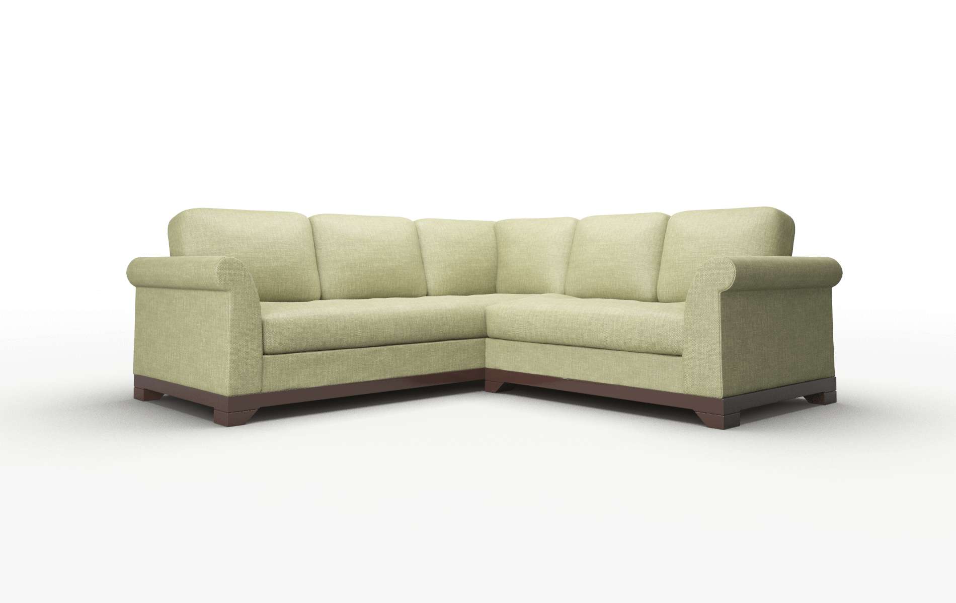 Denver Durham Lime Sectional espresso legs 1