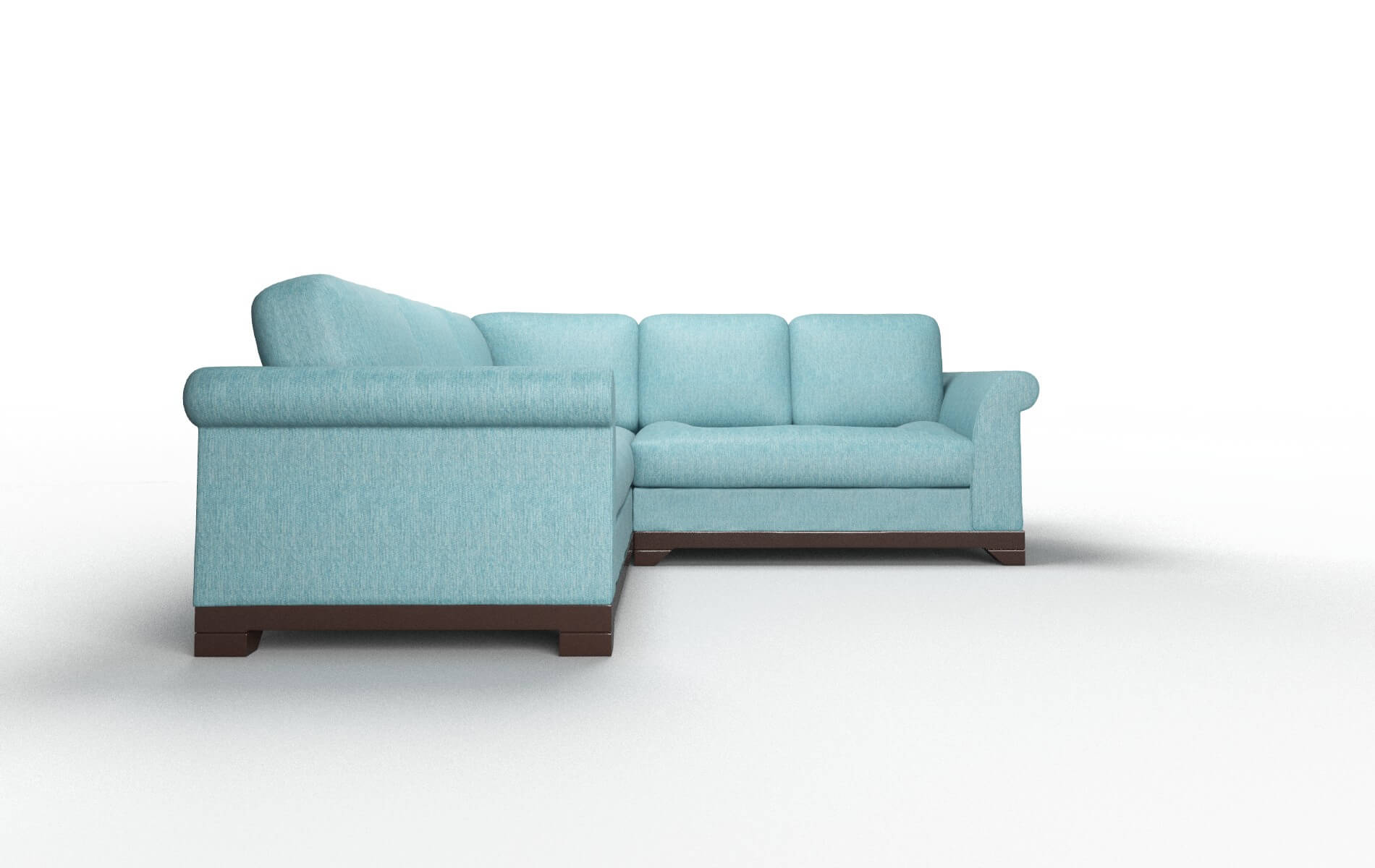 Denver Durham Pine Sectional espresso legs 2