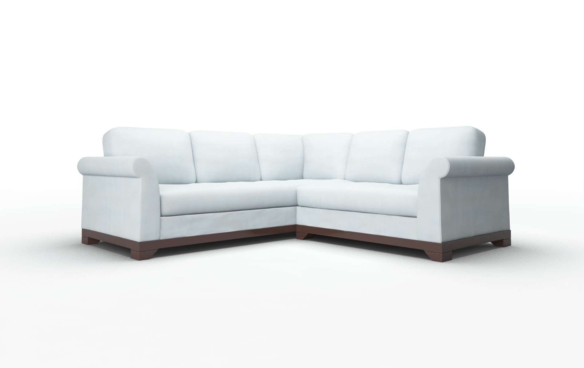 Denver Hathaway Aqua Sectional espresso legs 1