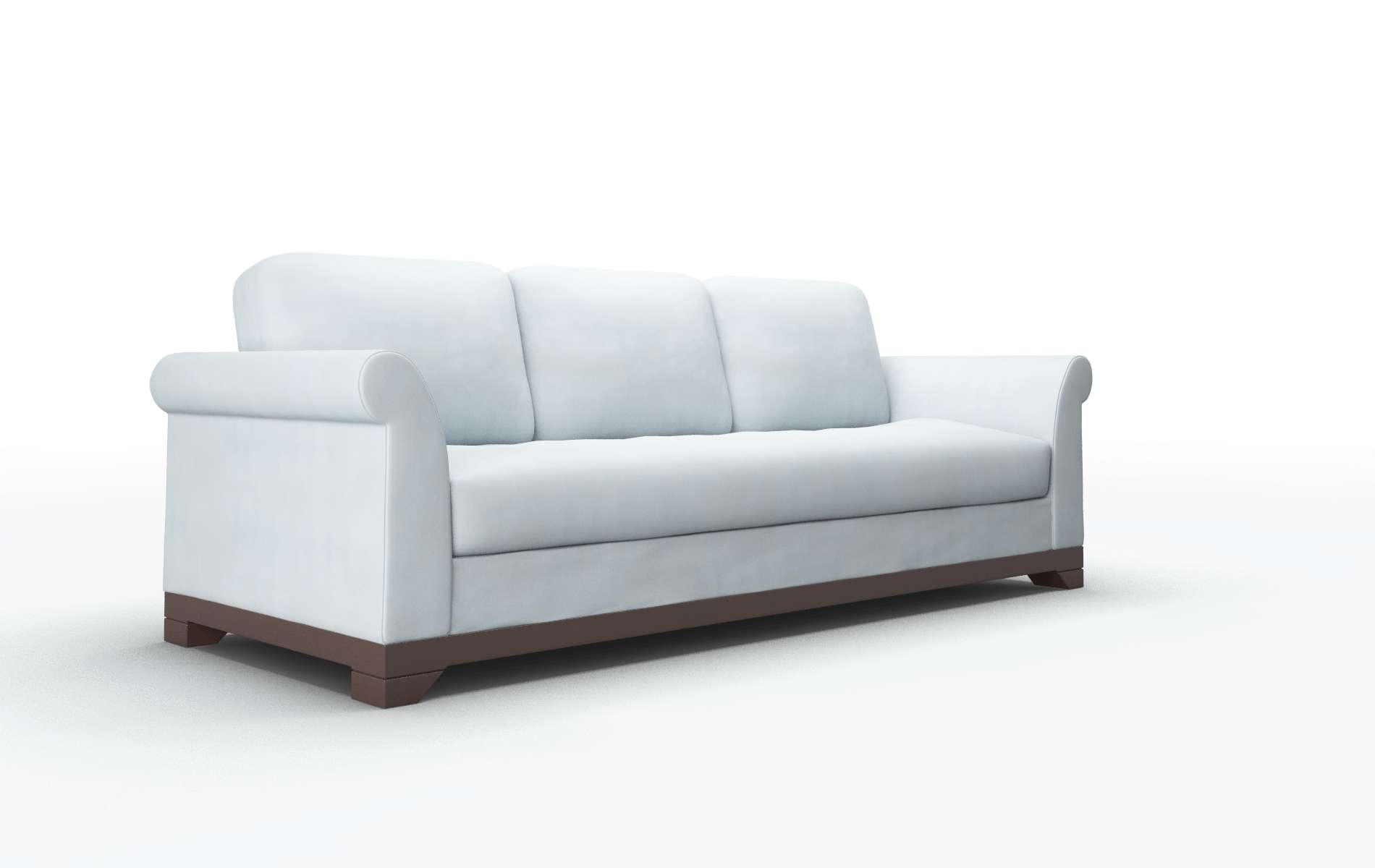 Denver Hathaway Aqua Sofa espresso legs 2
