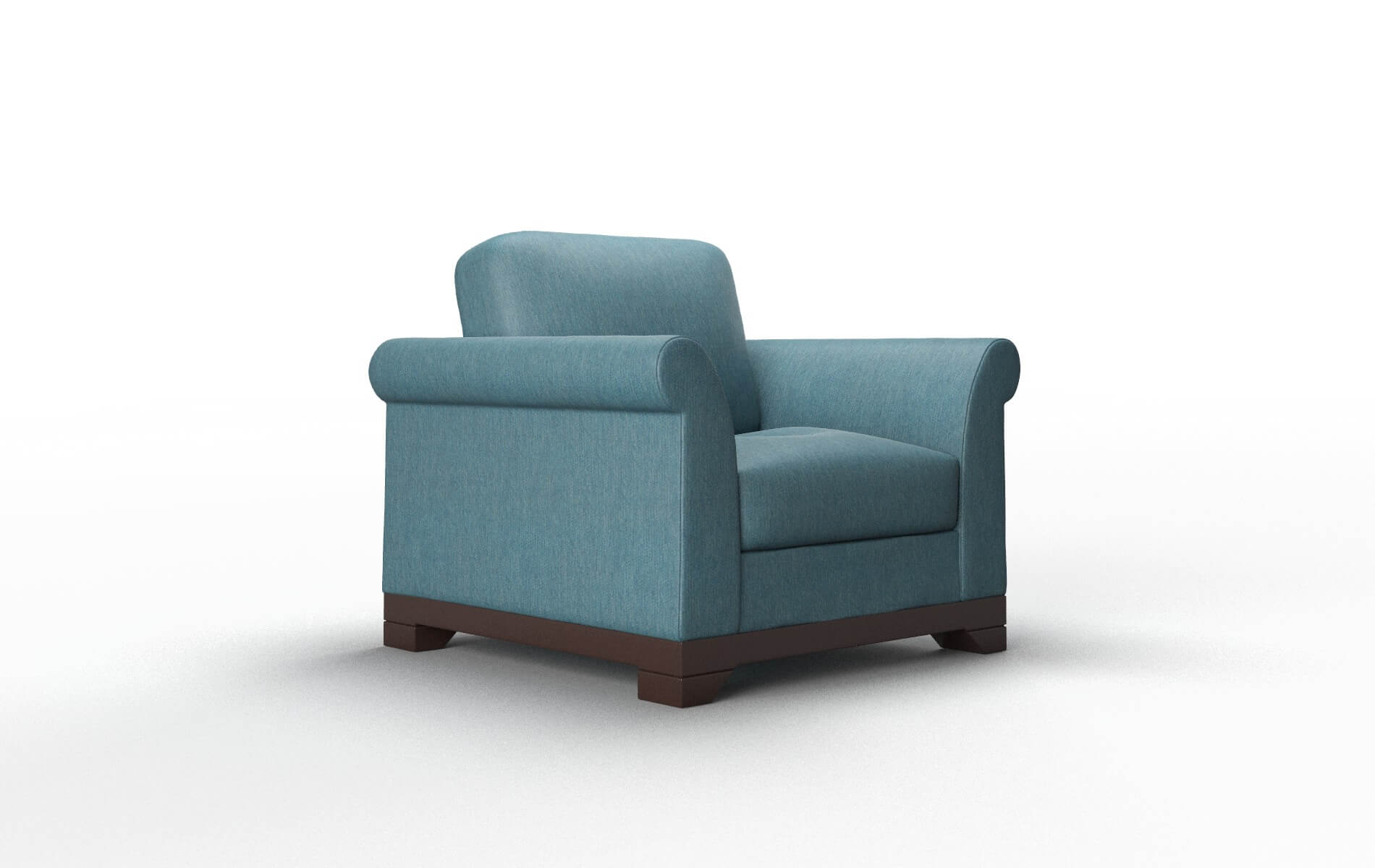 Denver Hepburn Teal Chair espresso legs 2