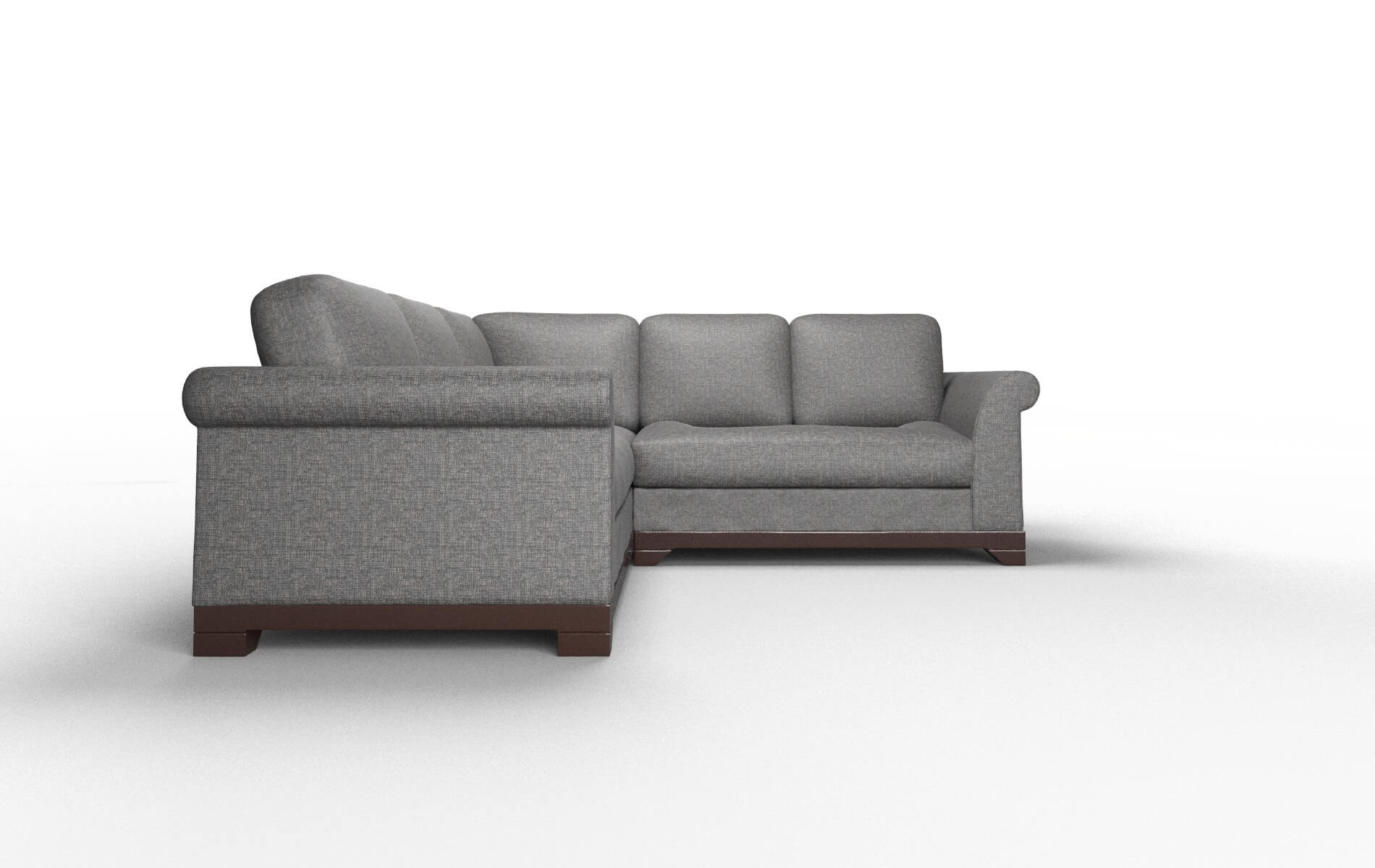 Denver Insight Charcoal Sectional espresso legs 2