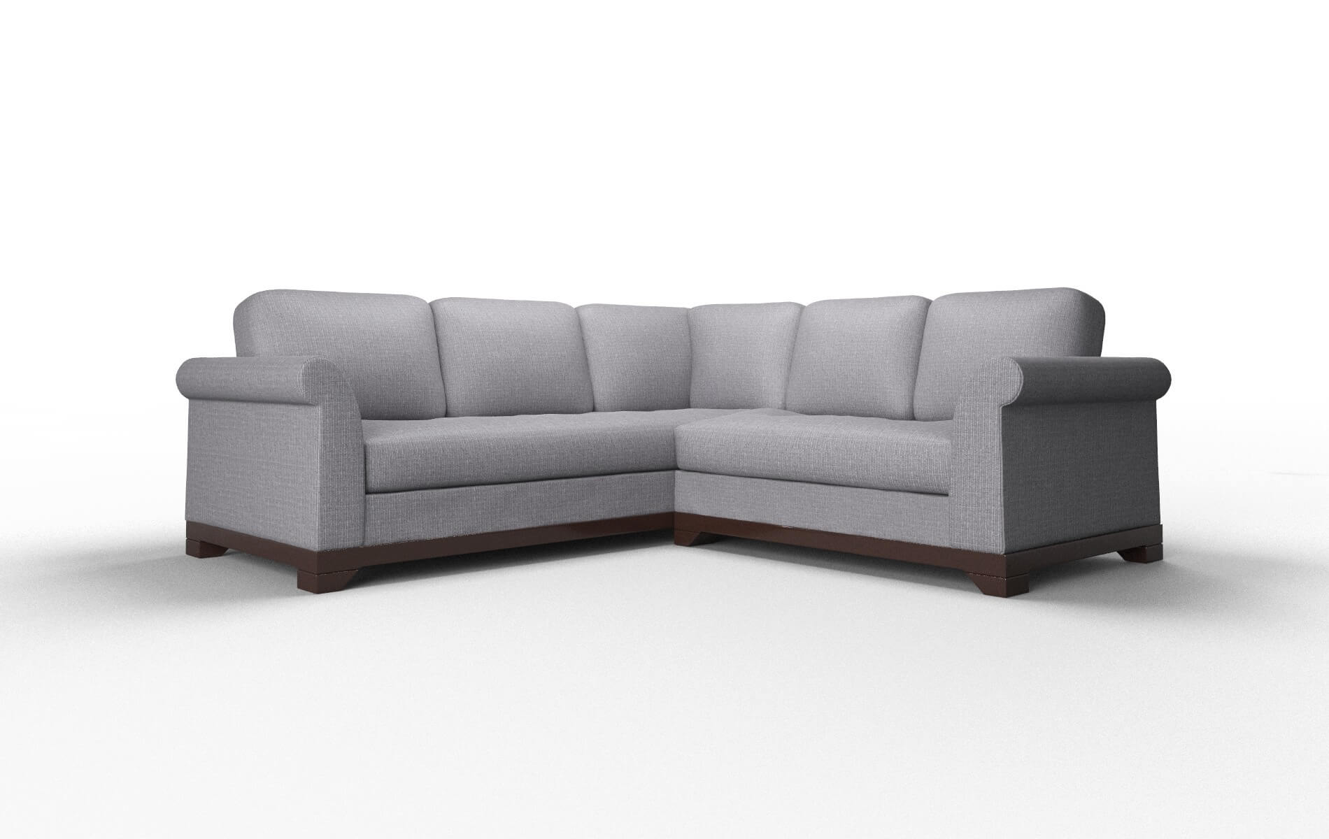 Denver Insight denim Sectional Espresso Legs  1