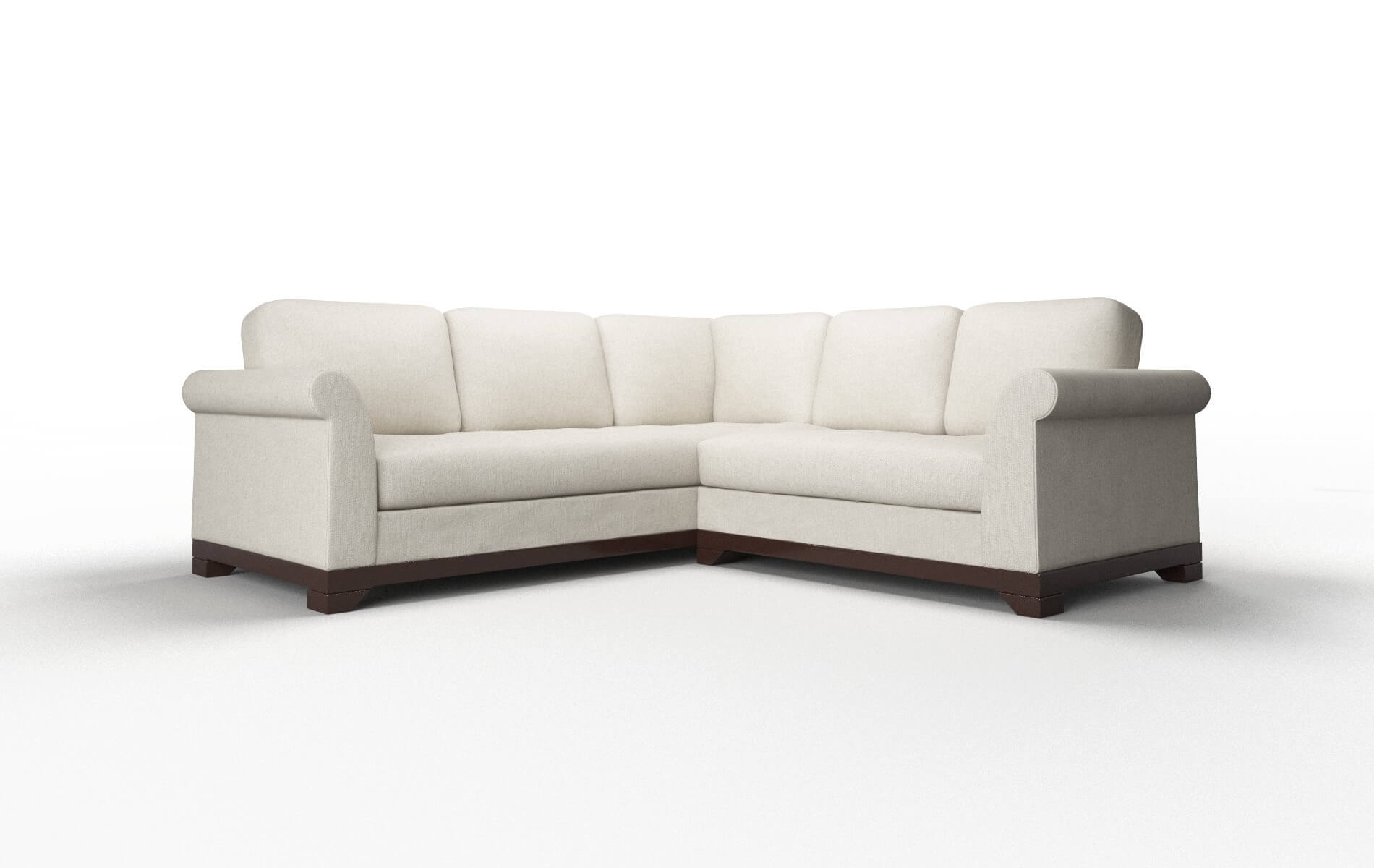 Denver Insight Dove Sectional espresso legs 1