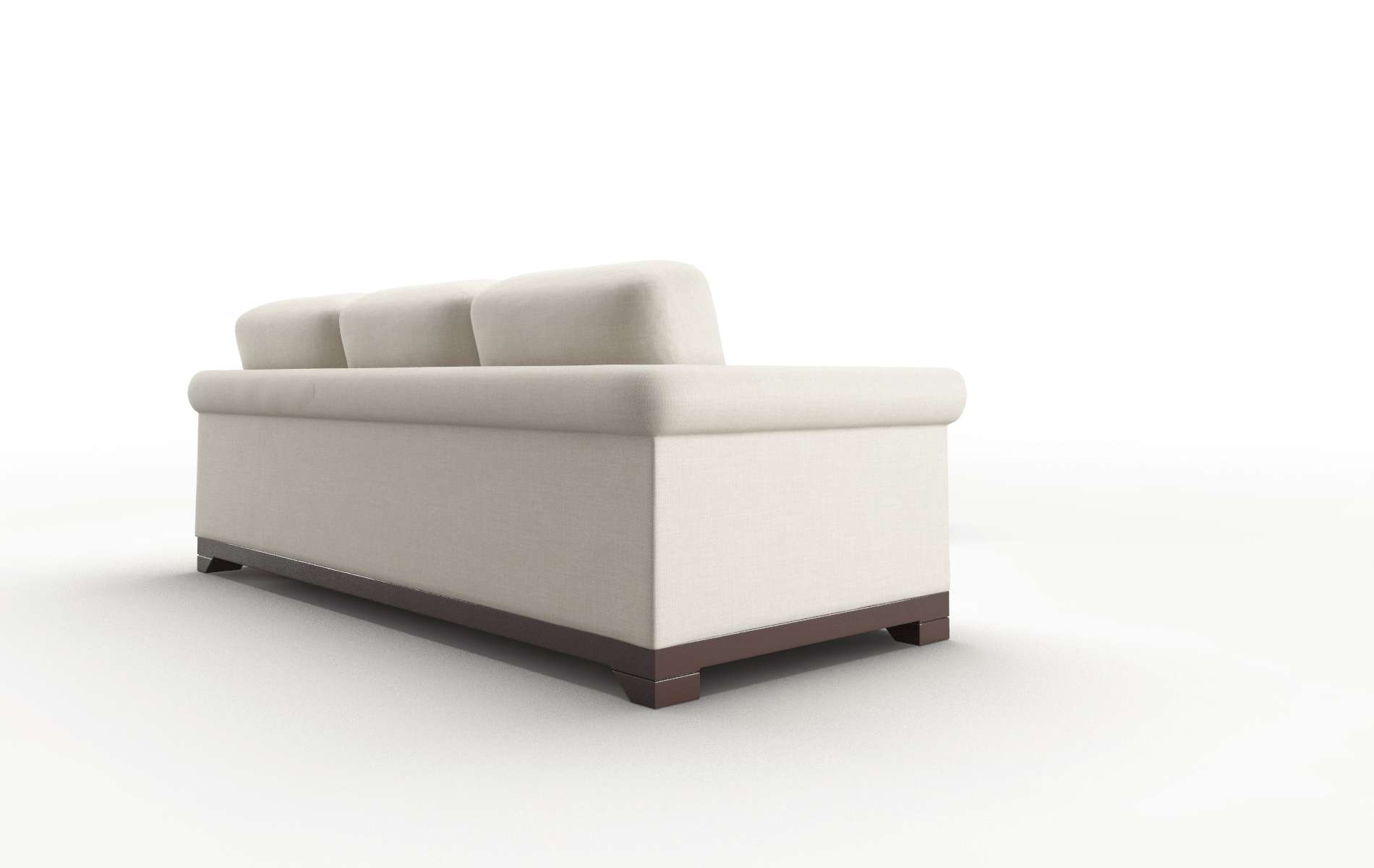 Denver Keylargo Almond Sectional espresso legs 3