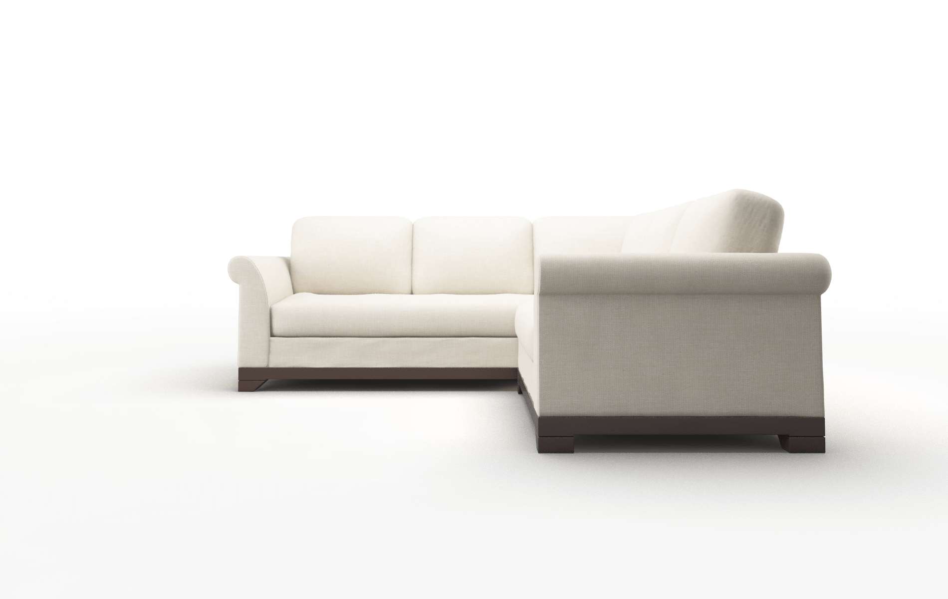 Denver Keylargo Almond Sectional espresso legs 5