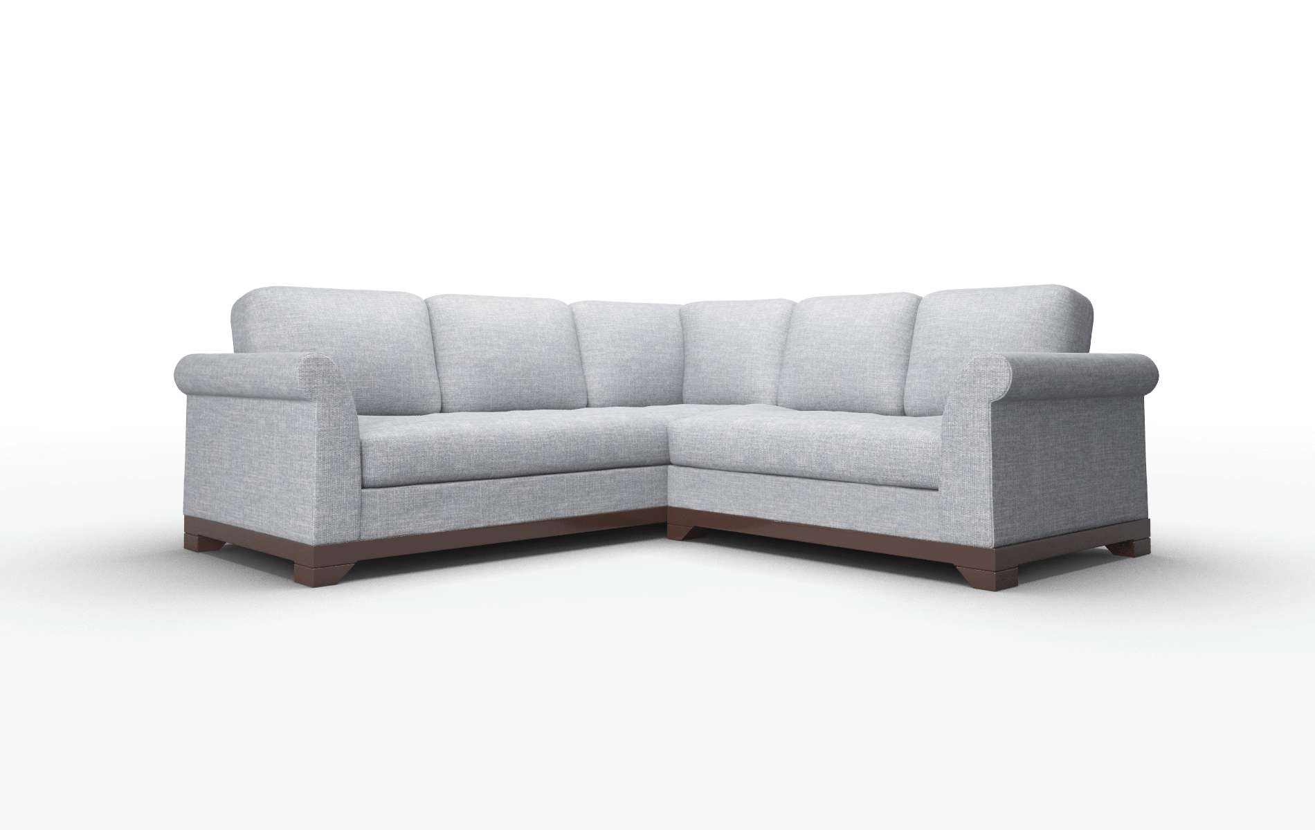 Denver Keylargo Ash Sectional espresso legs 1