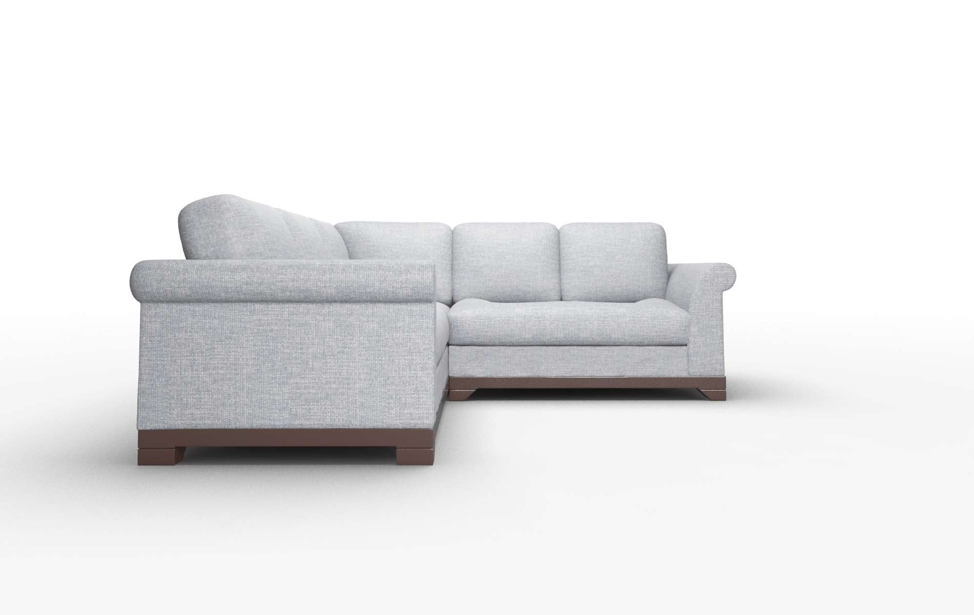 Denver Keylargo Ash Sectional espresso legs 2