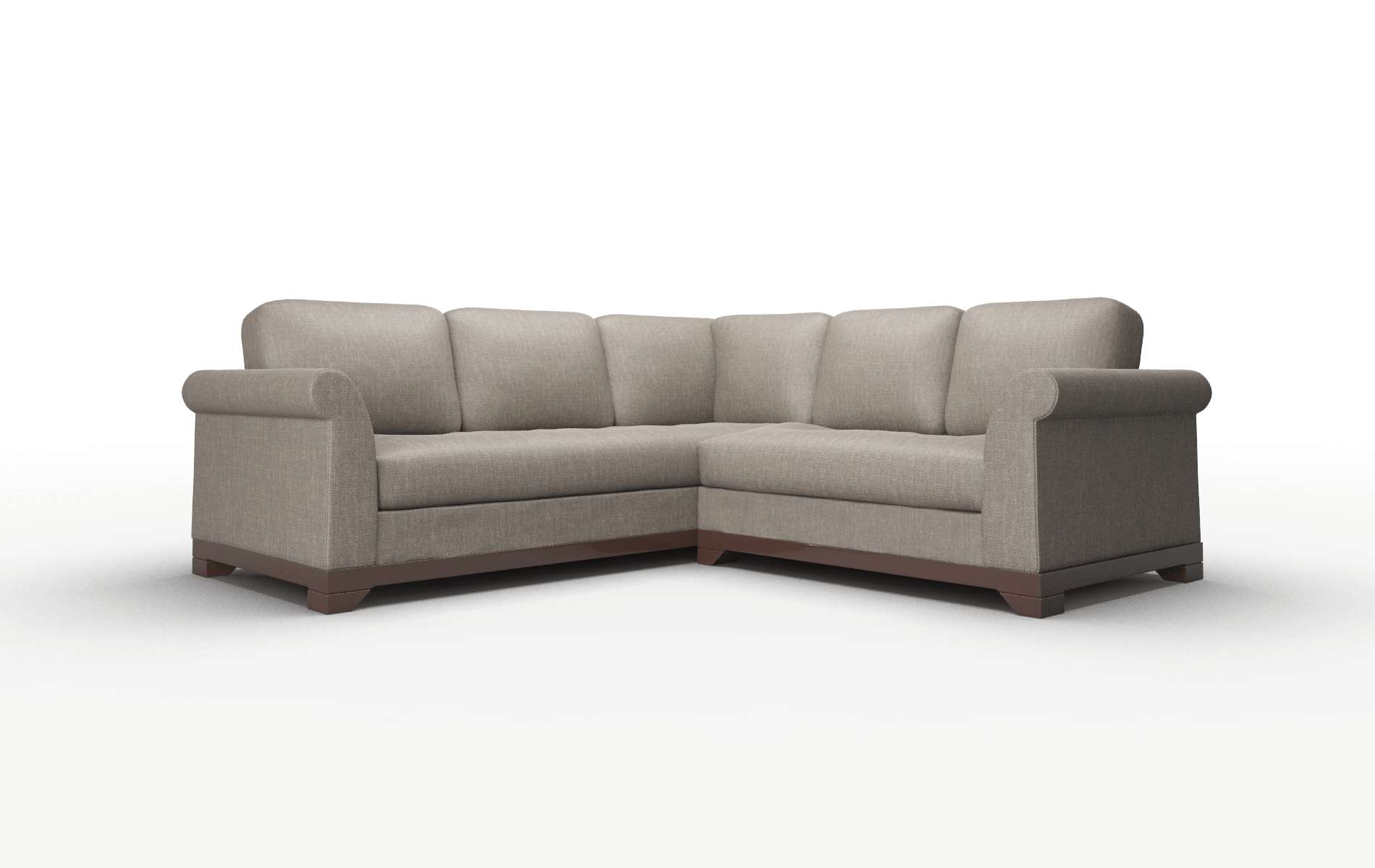 Denver Keylargo Bark Sectional espresso legs 1