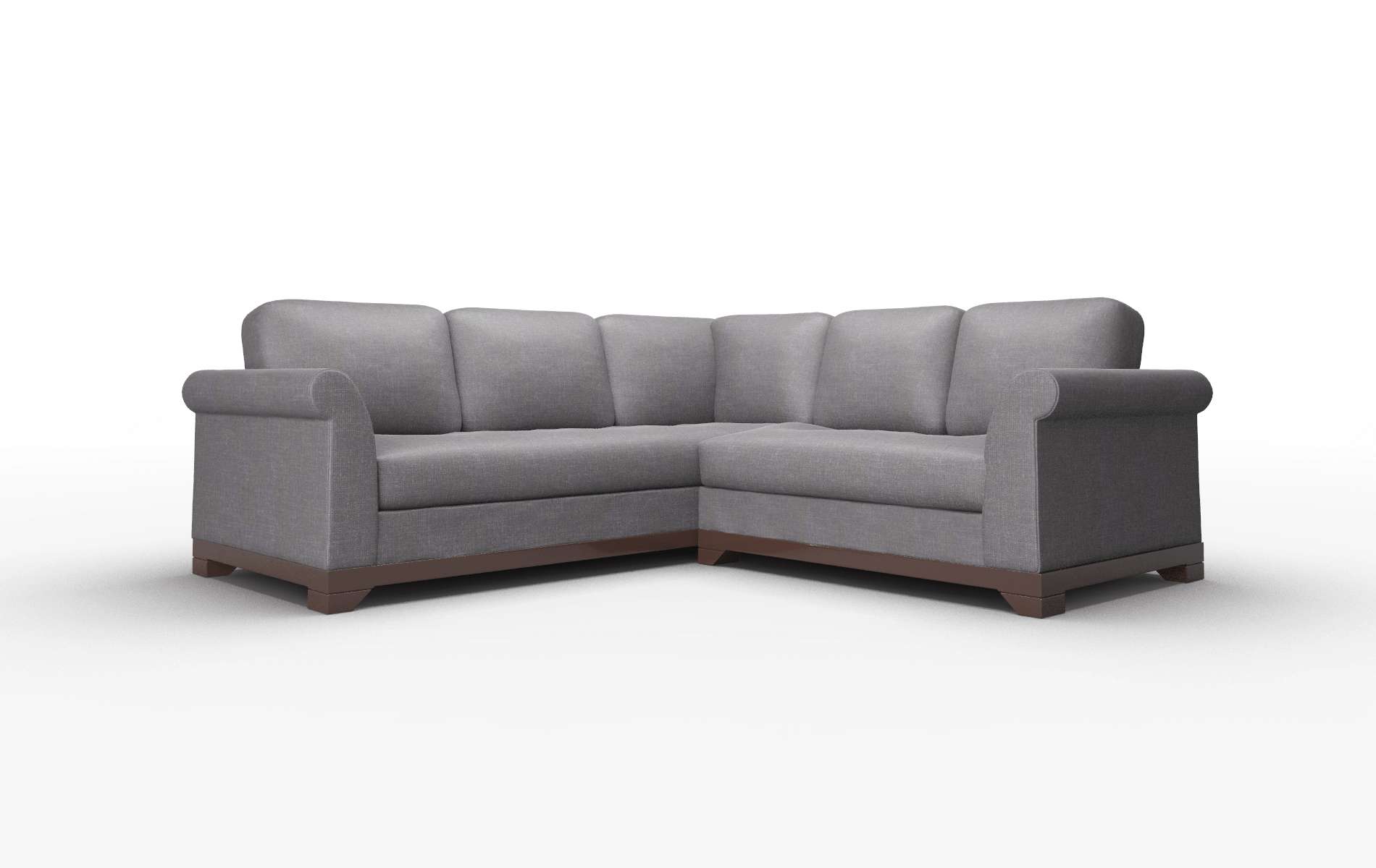Denver Keylargo Ebony Sectional espresso legs 1