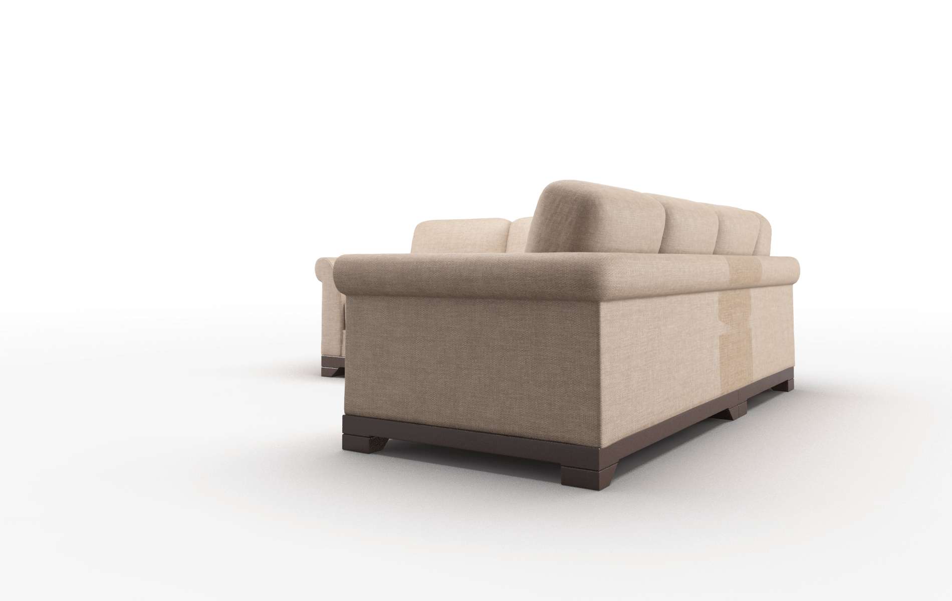 Denver Keylargo Mink Sectional espresso legs 4