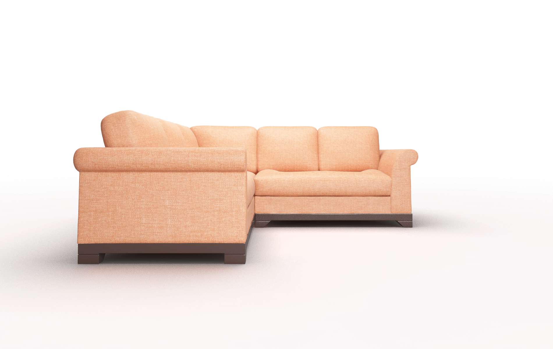 Denver Keylargo Terracotta Sectional espresso legs 2
