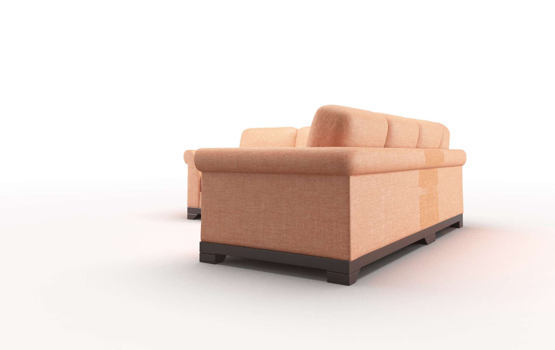Denver Keylargo Terracotta Sectional espresso legs 4