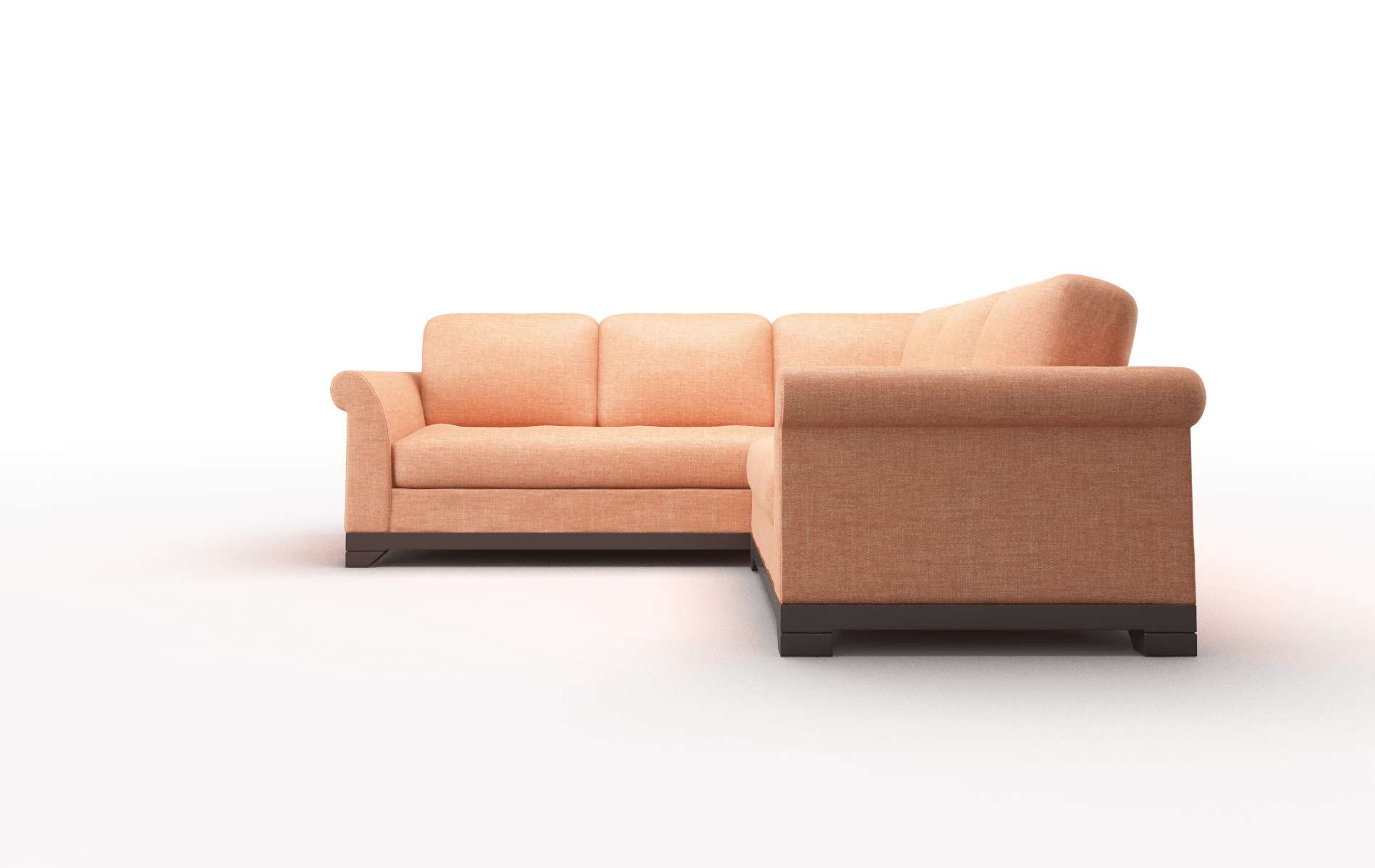 Denver Keylargo Terracotta Sectional espresso legs 5