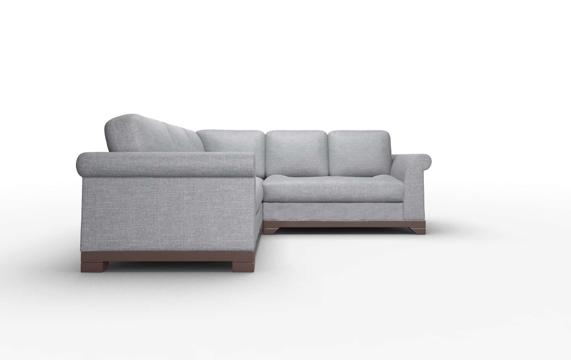 Denver Lana Onyx Sectional espresso legs 2