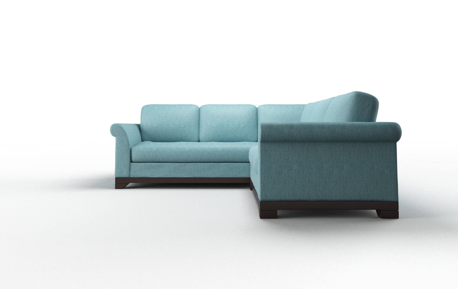 Denver Lana Peacock Sectional espresso legs 5