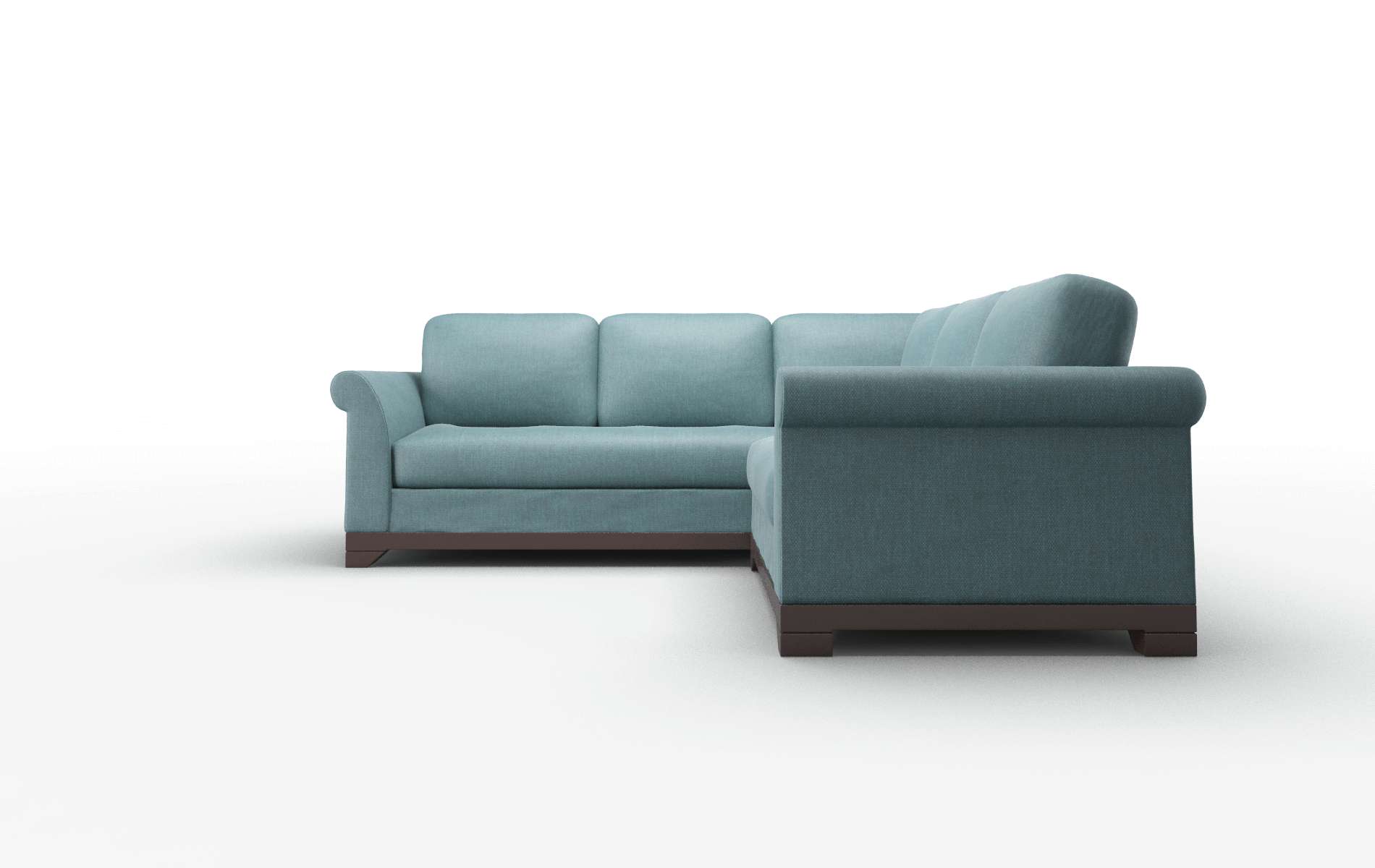 Denver Leslie Peacock Sectional espresso legs 5