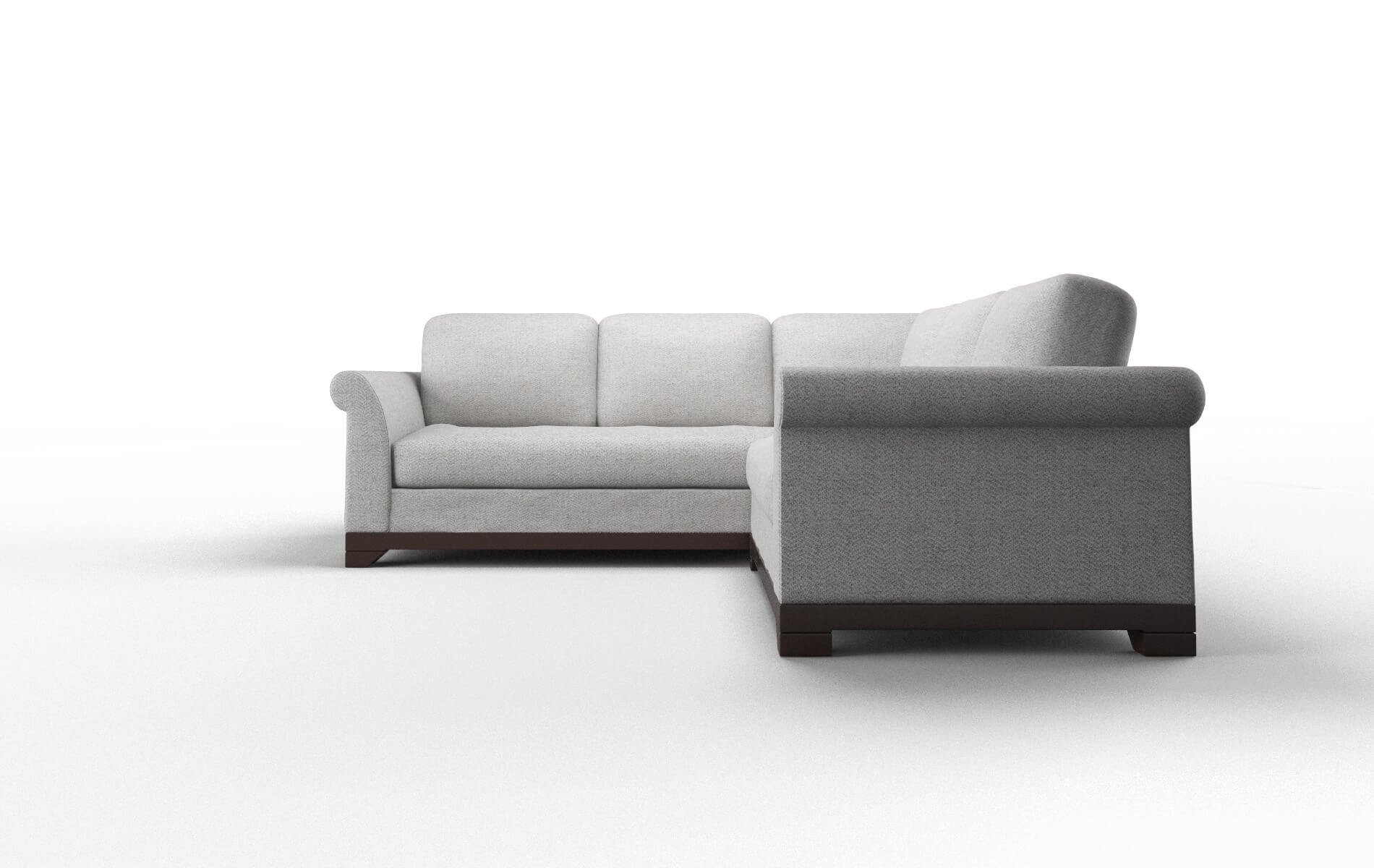 Denver Malibu Dove Sectional espresso legs 5