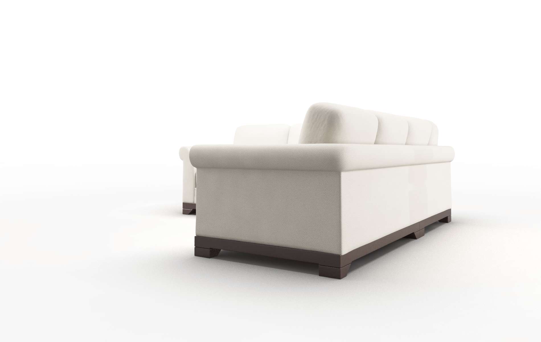Denver Malibu Linen Sectional espresso legs 4