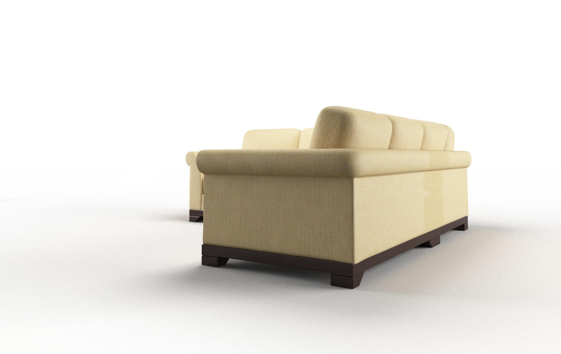 Denver Malibu Maize Sectional espresso legs 4